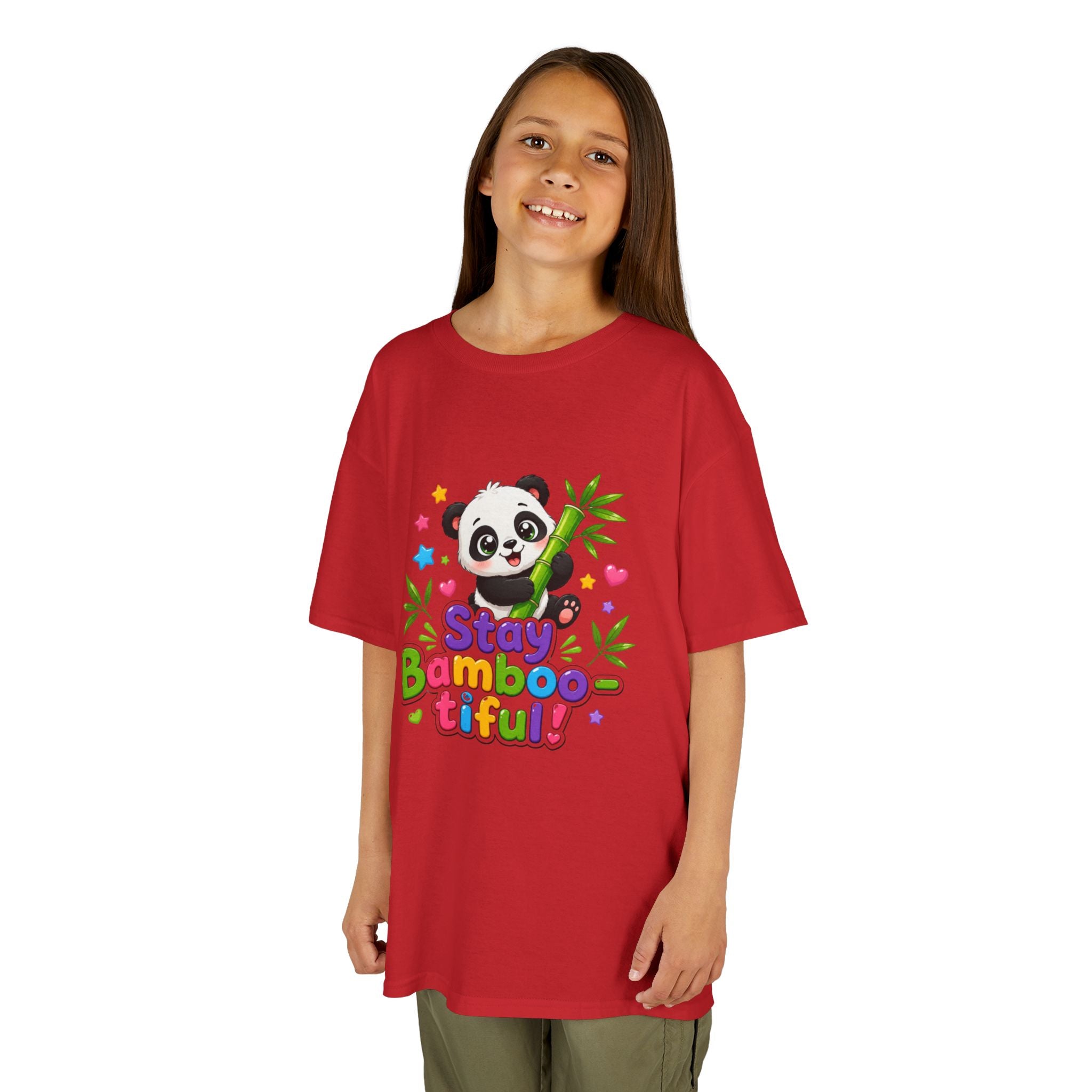 Kids Panda 'Stay Bambootiful!' T-Shirt — Cute Bamboo Forest Tee for Boys & Girls
