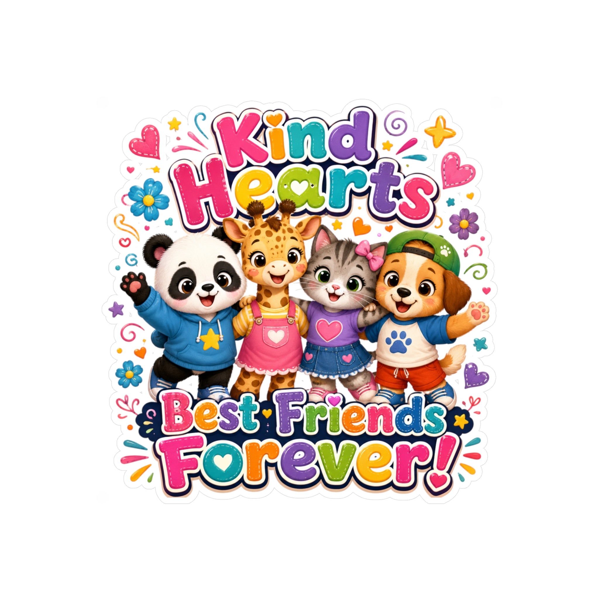 Kind Hearts Best Friends Forever Sticker