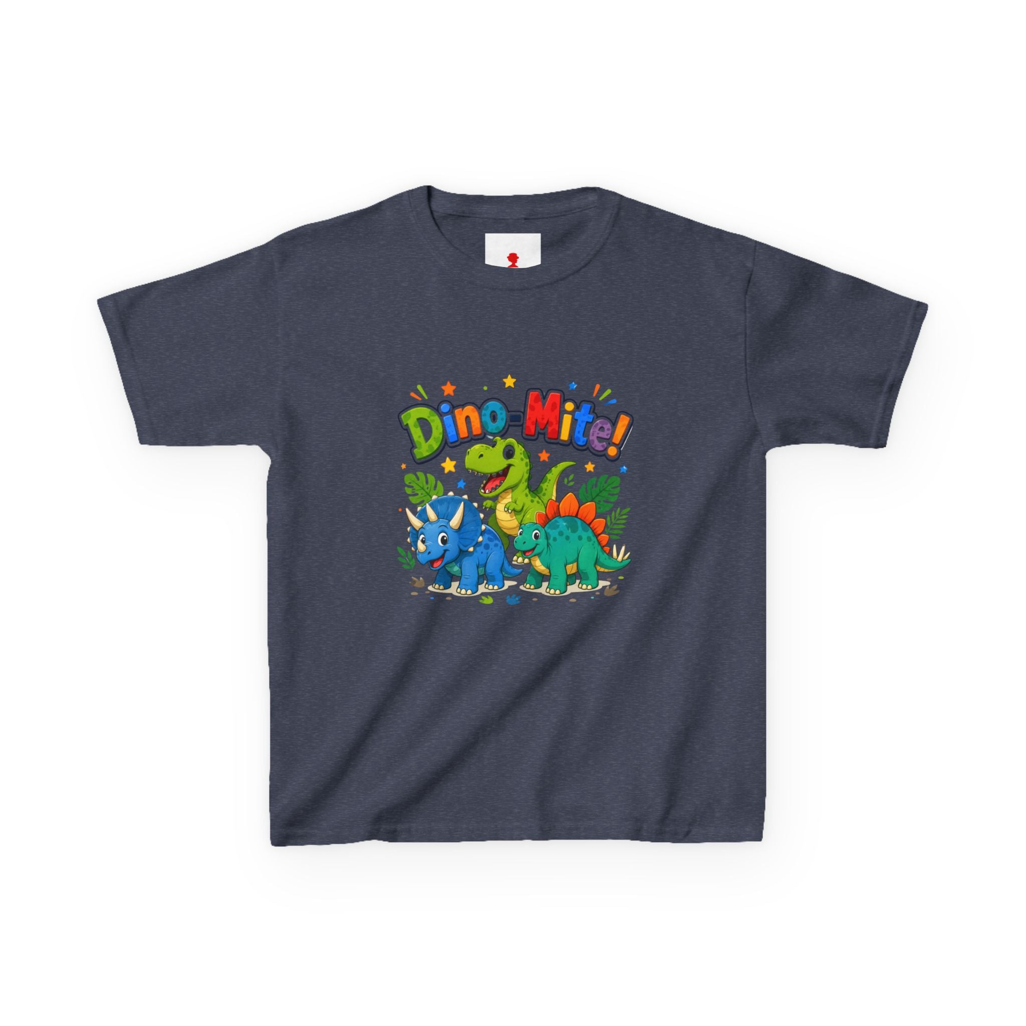 Kids T-Shirt - "Dino-Mite!" Colorful Dino Crew Tee for Toddlers & Kids