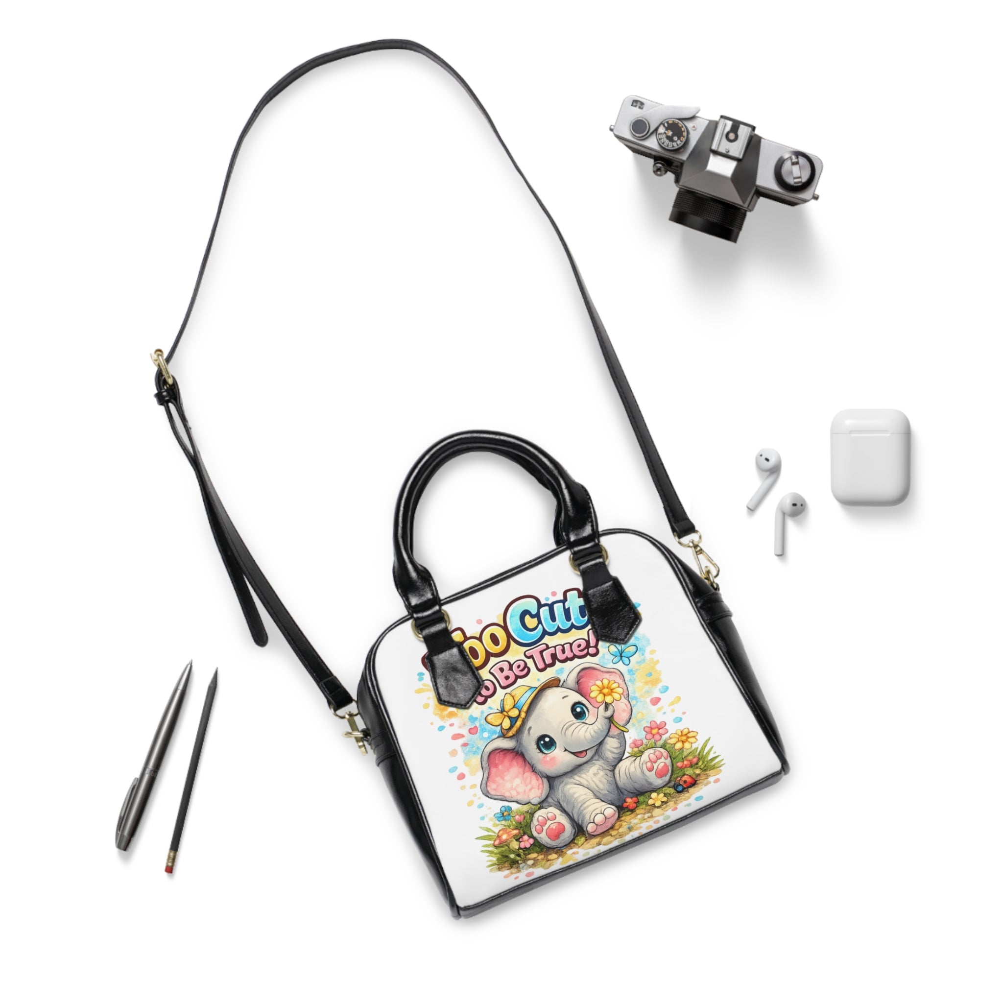 Cute Elephant Shoulder Handbag — "Too Cute to Be True" Floral Satchel