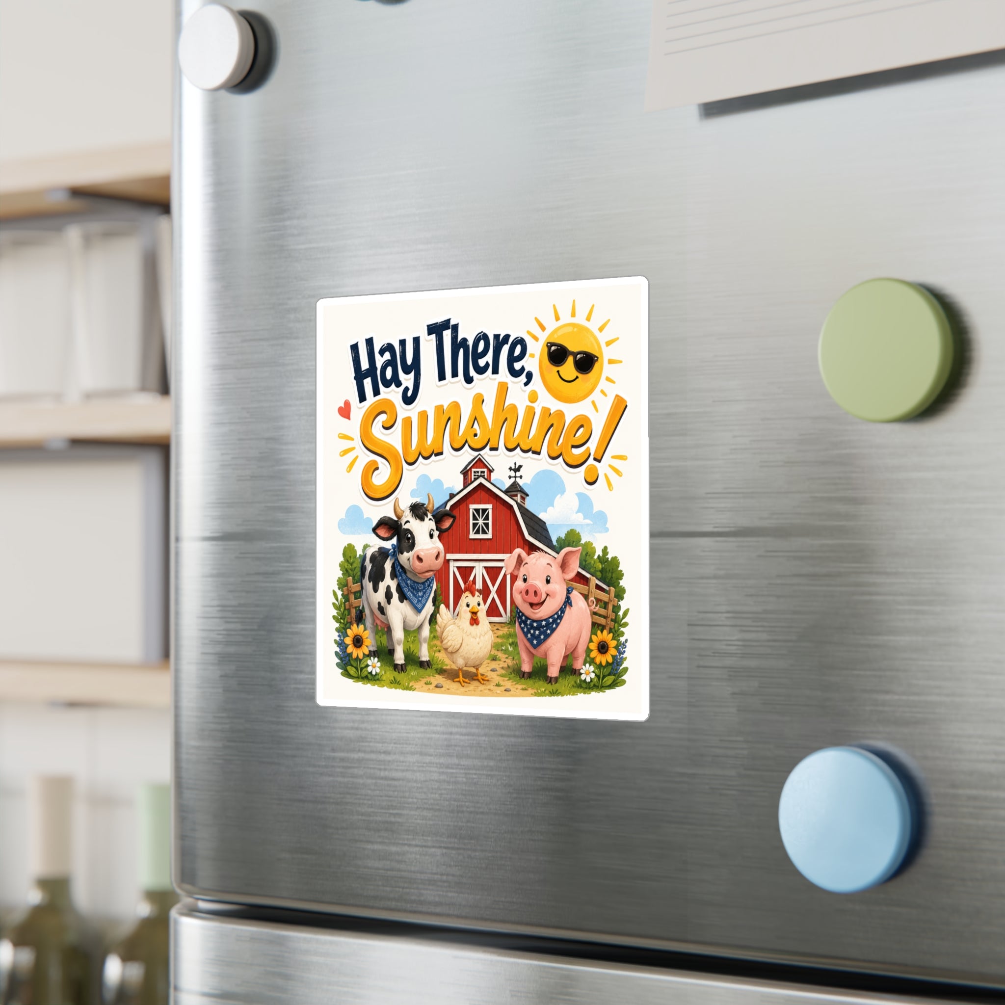 Hay There Sunshine! Farm Animal Vinyl Sticker