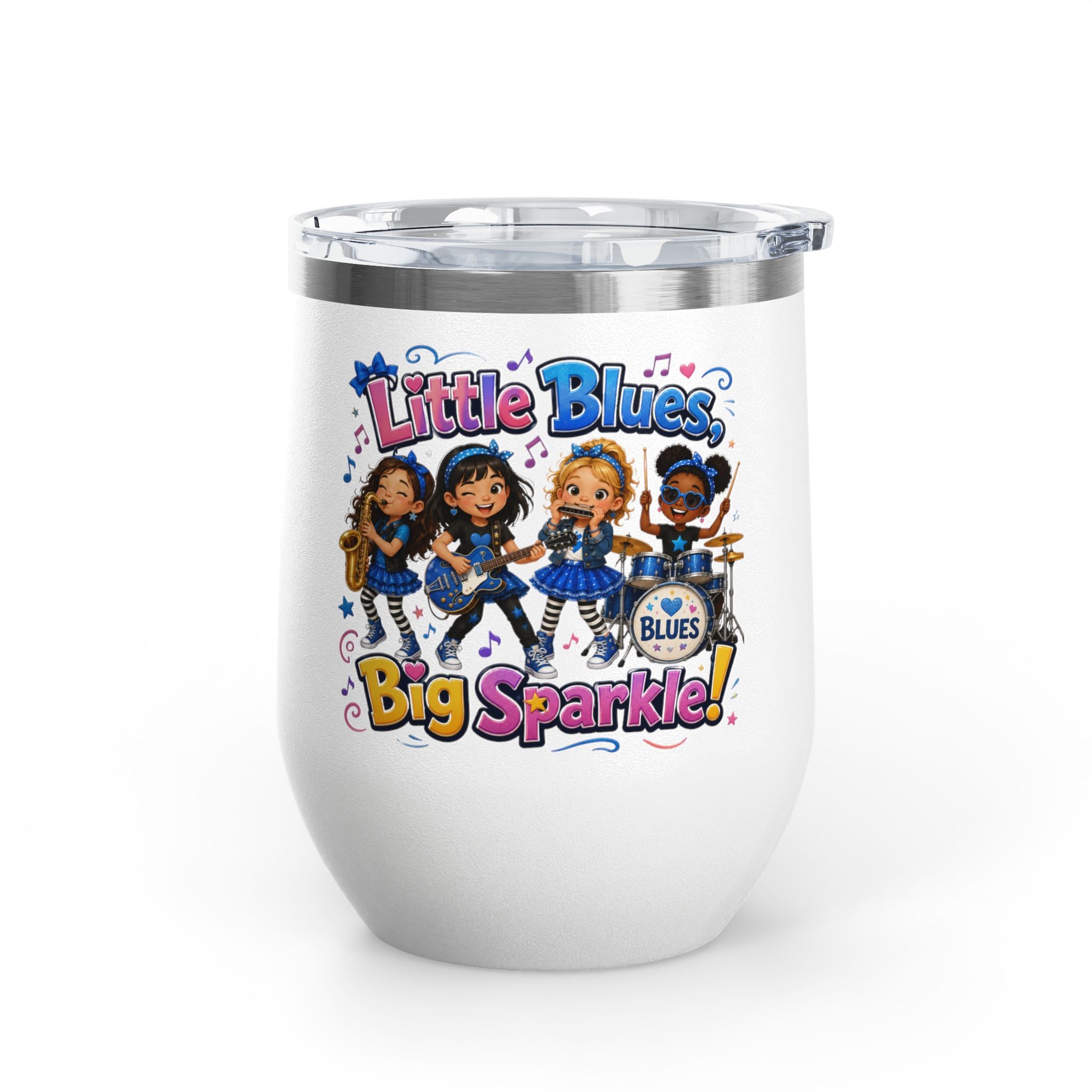 "Little Blues Big Sparkle" Insulated 12oz Travel Cup