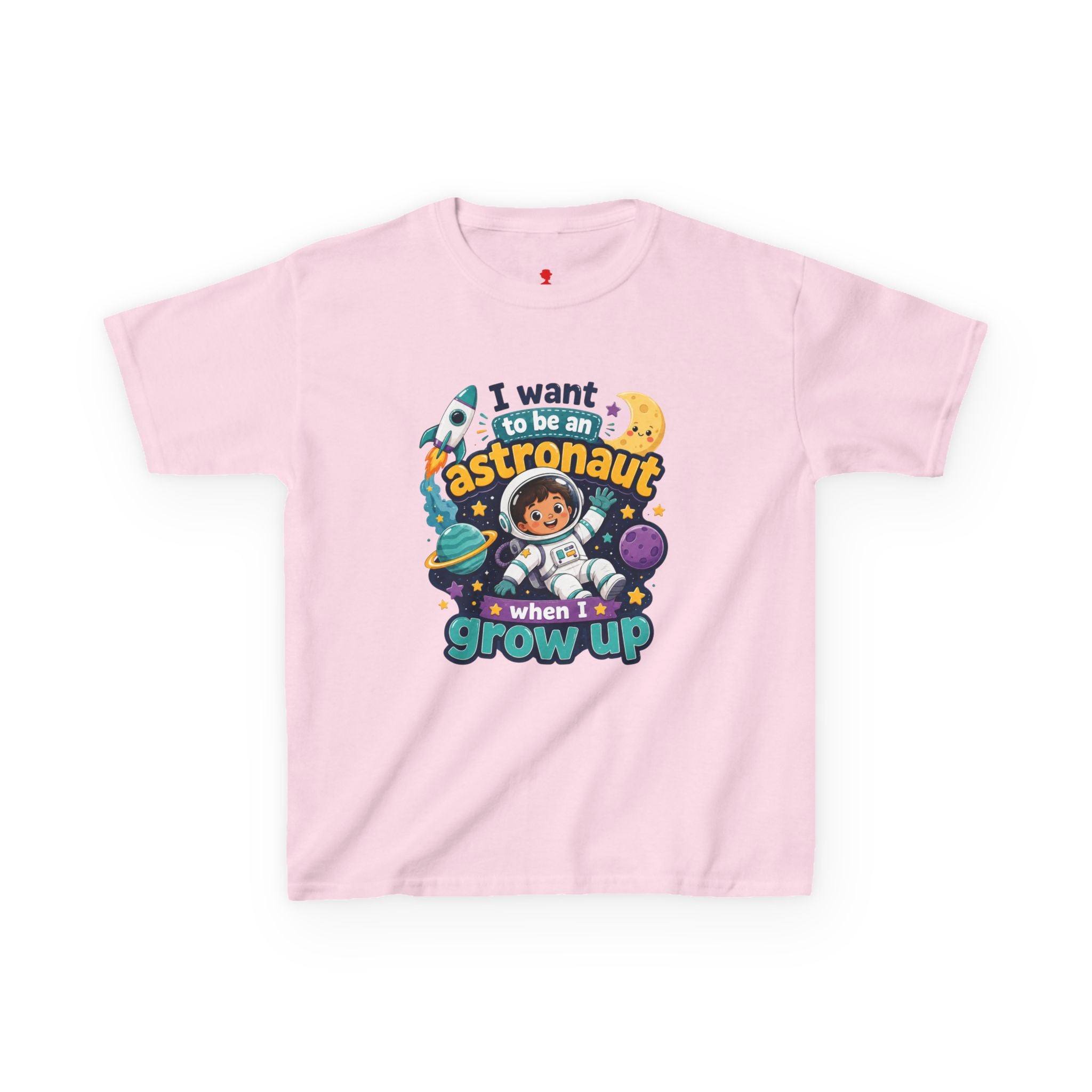 Kids Astronaut T-Shirt — "I Want to Be an Astronaut When I Grow Up" Space Tee