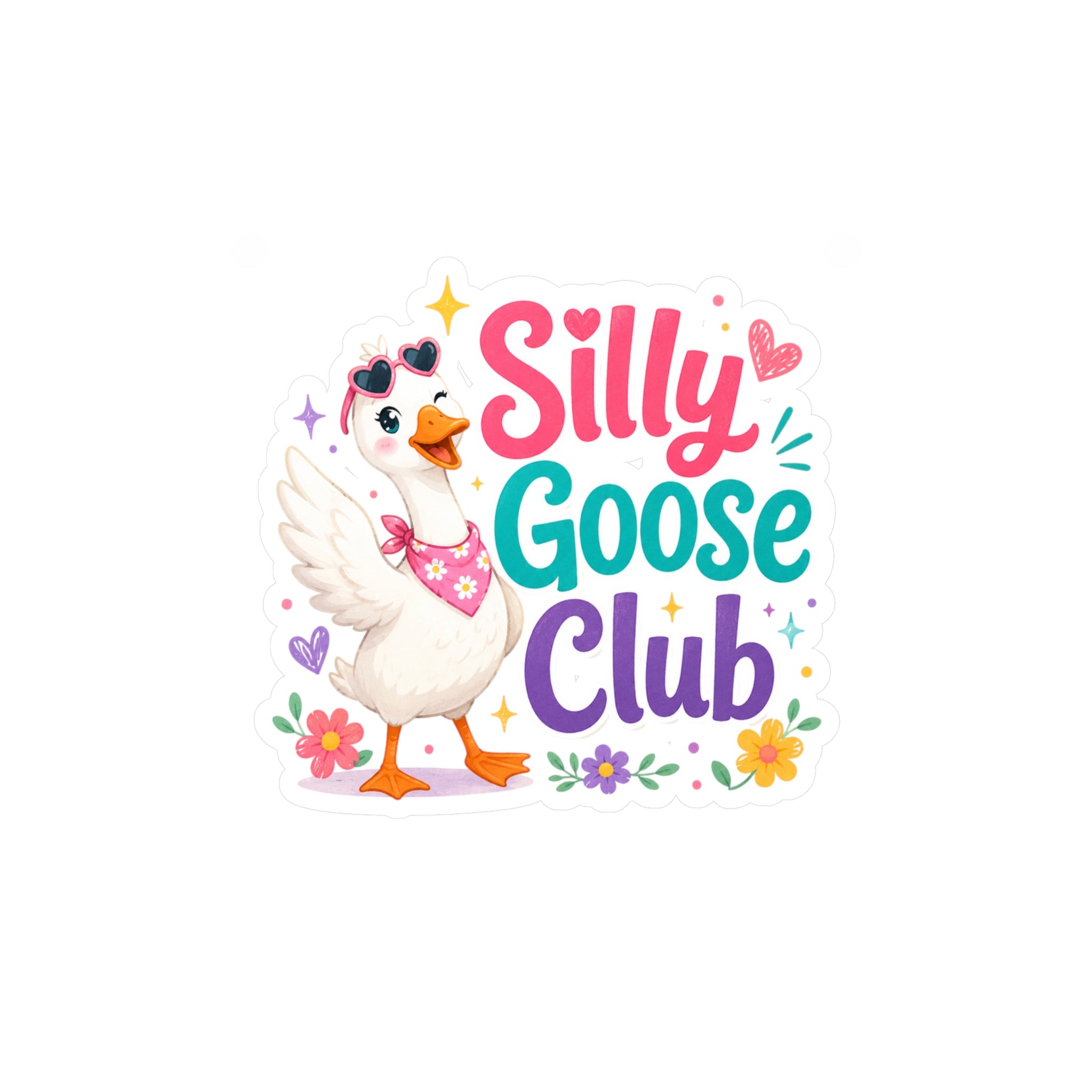 Silly Goose Club Vinyl Sticker — Cute Kiss-Cut Decal for Laptops, Water Bottles & Kids’ Gifts