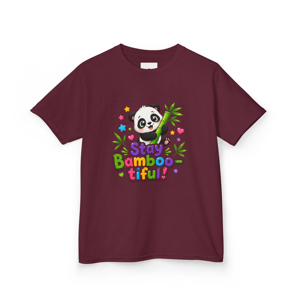 Kids Panda 'Stay Bambootiful!' T-Shirt — Cute Bamboo Forest Tee for Boys & Girls