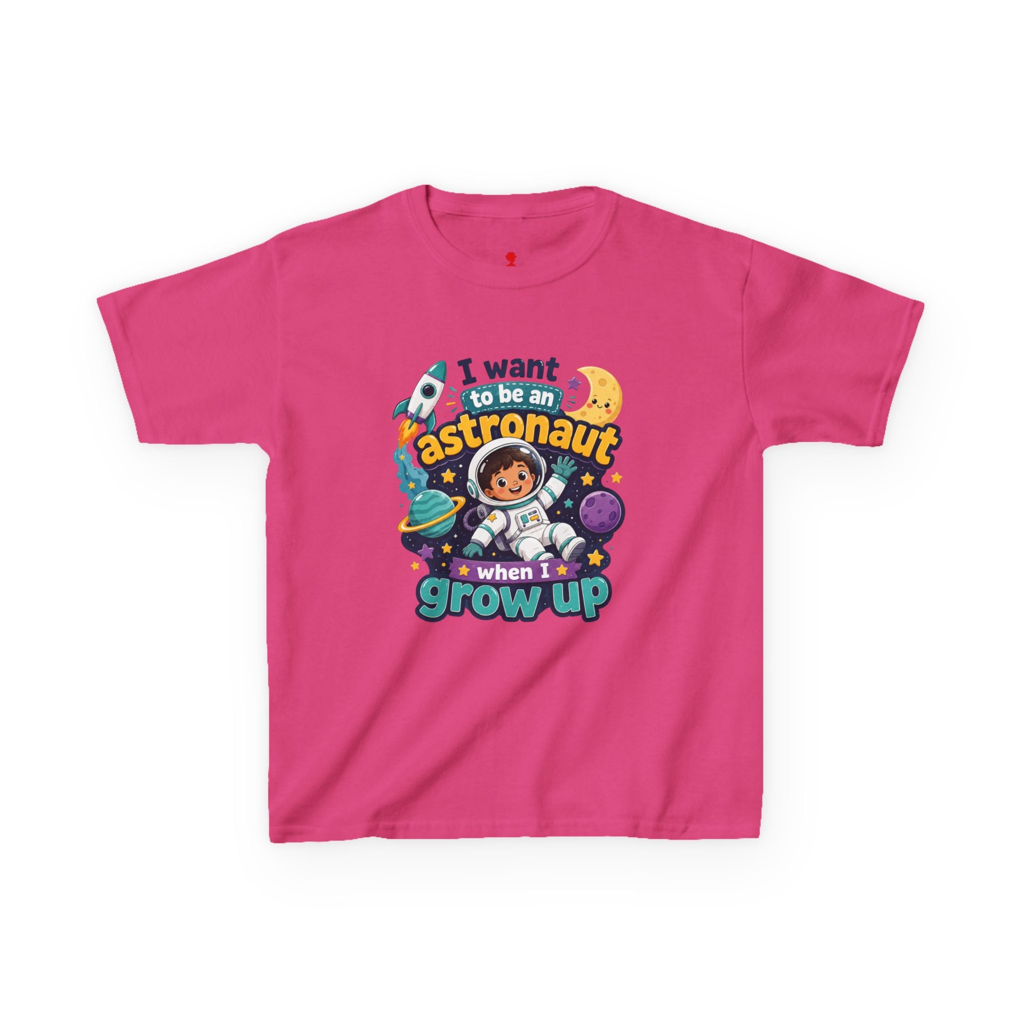 Kids Astronaut T-Shirt — "I Want to Be an Astronaut When I Grow Up" Space Tee