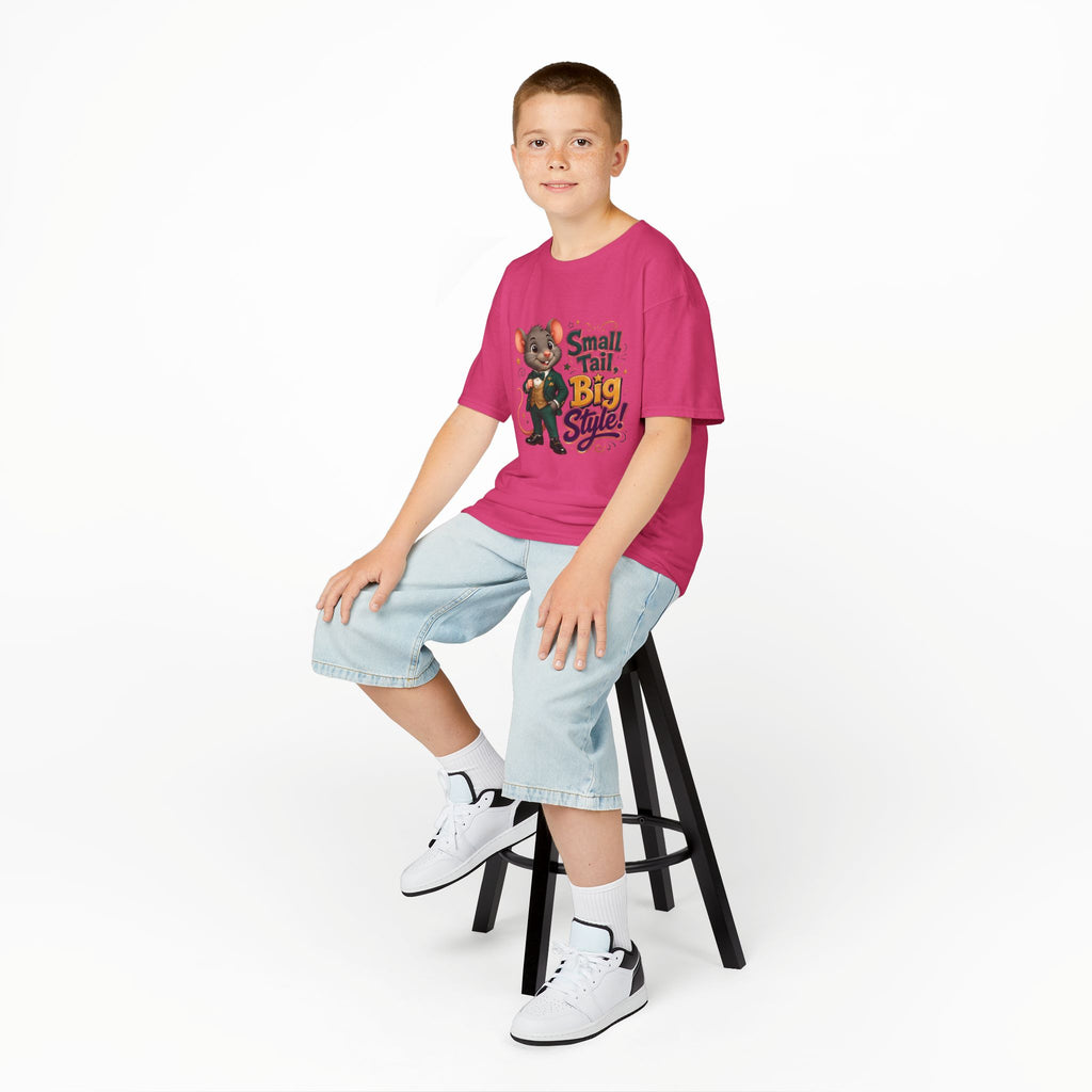 Kids T-Shirt — “Small Tail, Big Style!” Cartoon Mouse Graphic Tee