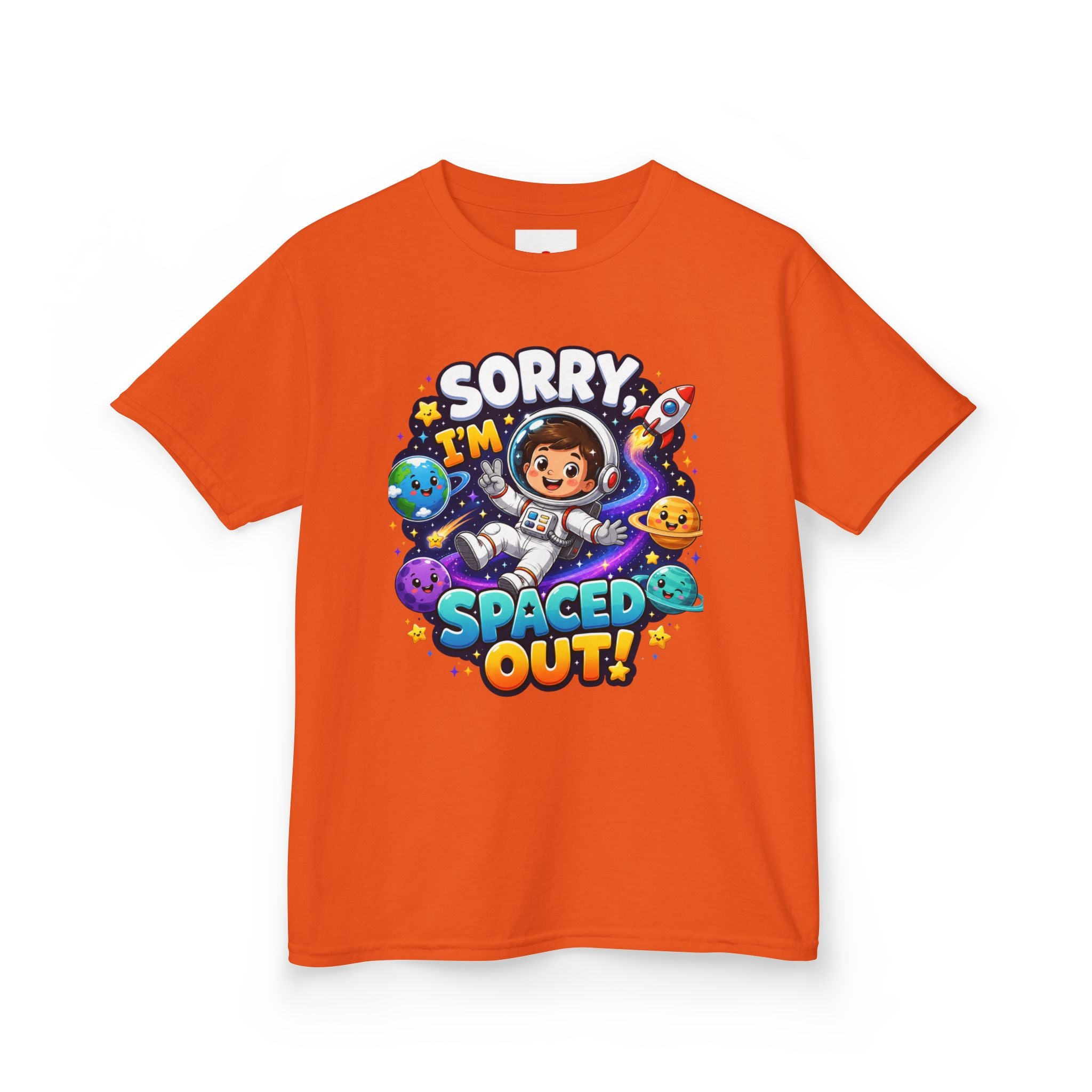 Spaced Out Kids T-Shirt — "Sorry I'm Spaced Out!" Cute Space Astronaut Tee