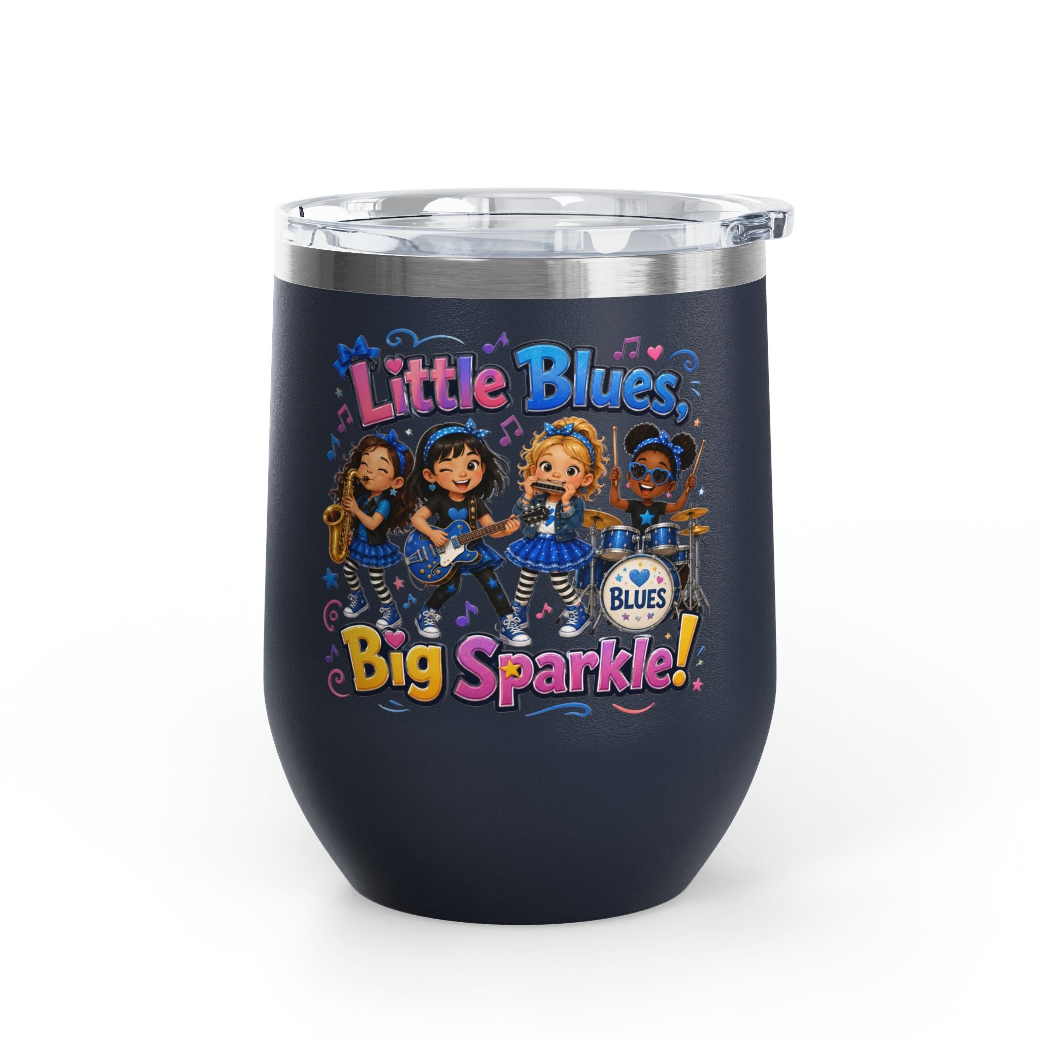 "Little Blues Big Sparkle" Insulated 12oz Travel Cup