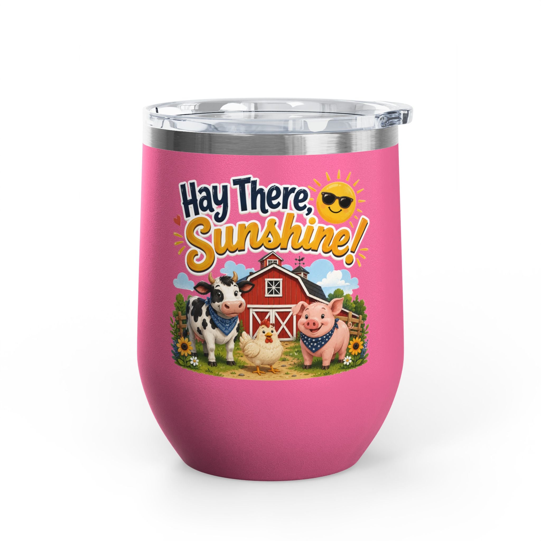 "Hay There, Sunshine!" Farm Animal 12oz Insulated Cup