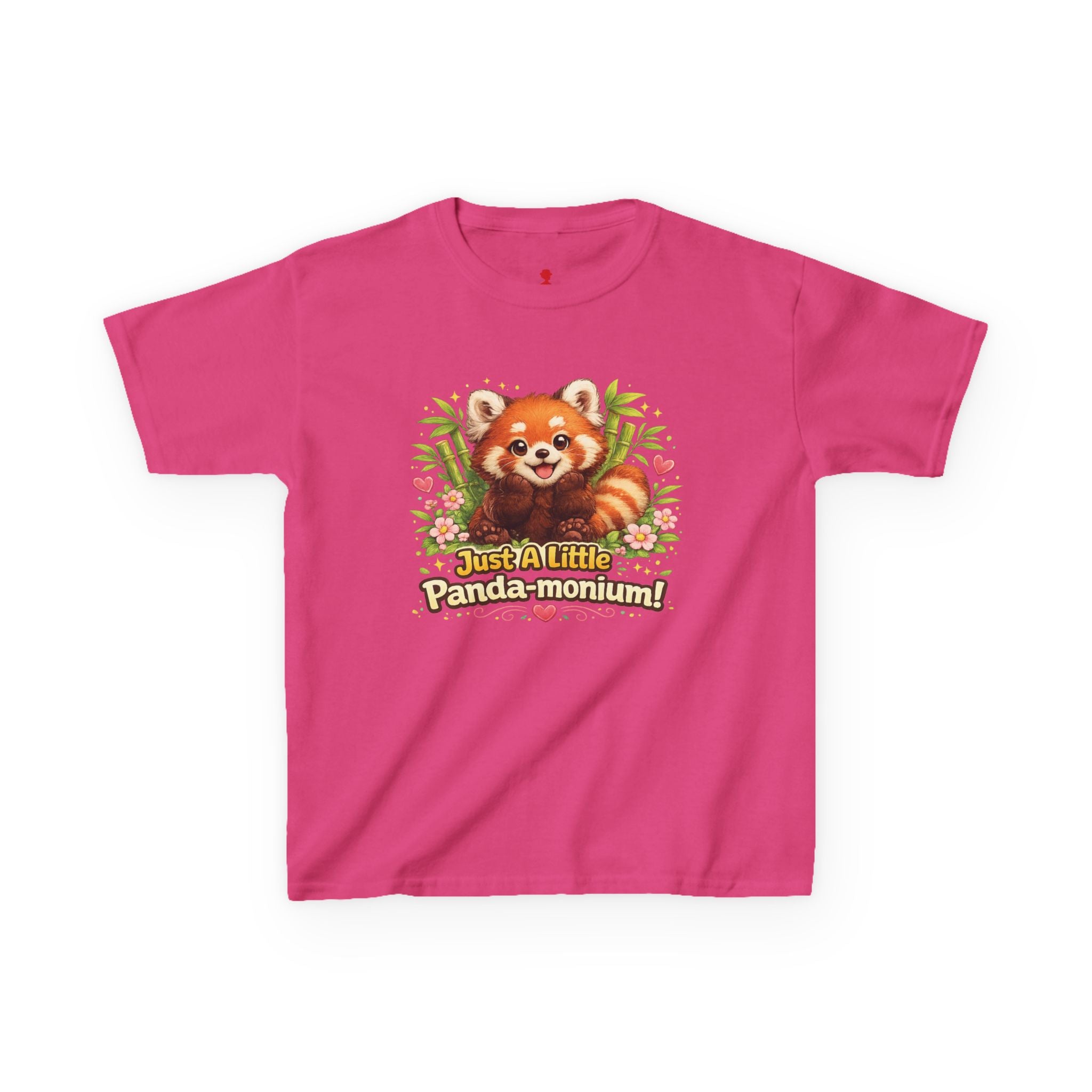 Red Panda Illustration Kids T-Shirt | "Just A Little Panda-monium"