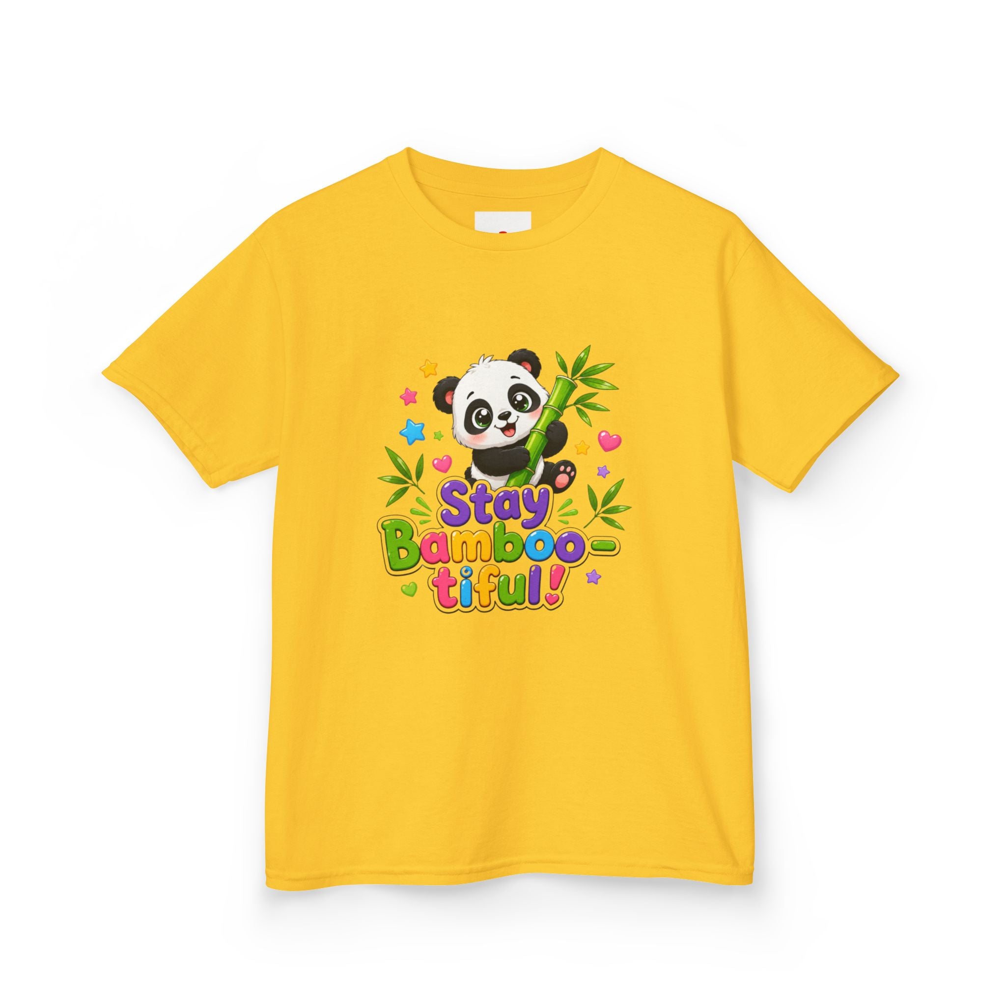 Kids Panda 'Stay Bambootiful!' T-Shirt — Cute Bamboo Forest Tee for Boys & Girls
