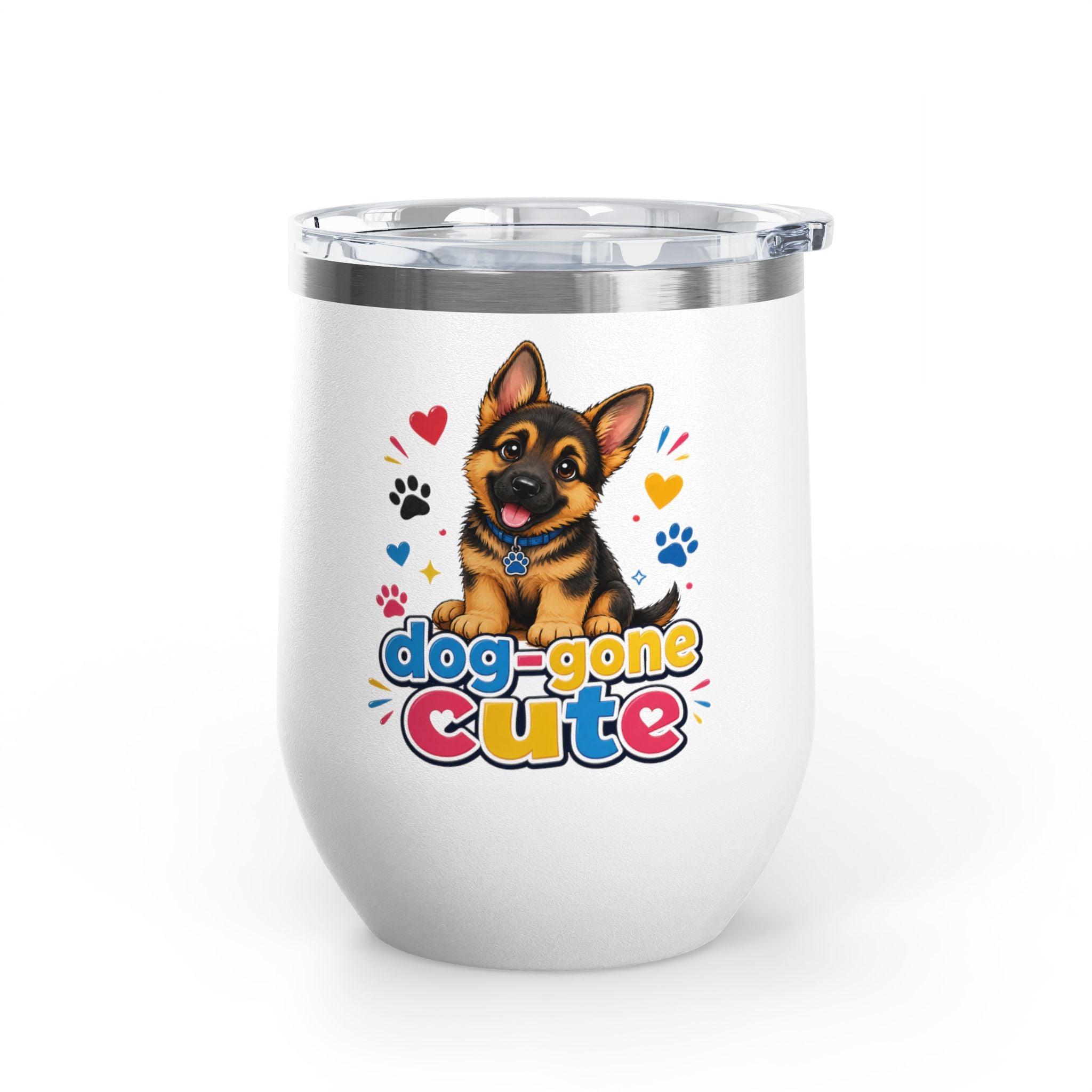 "Dog-Gone Cute" German Shepherd 12oz Insulated Cup