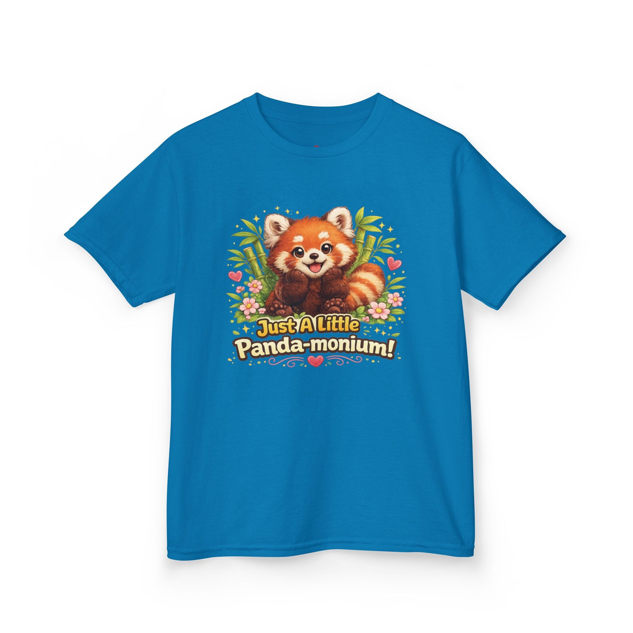 Red Panda Illustration Kids T-Shirt | "Just A Little Panda-monium"