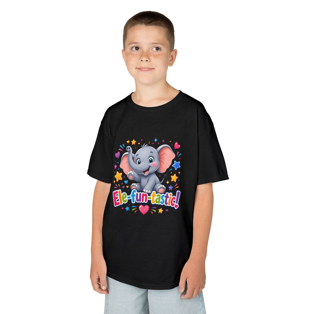 Kids T-Shirt — "Ele-fun-tastic!" Cute Elephant Graphic Tee for Toddlers, Birthday & Playtime