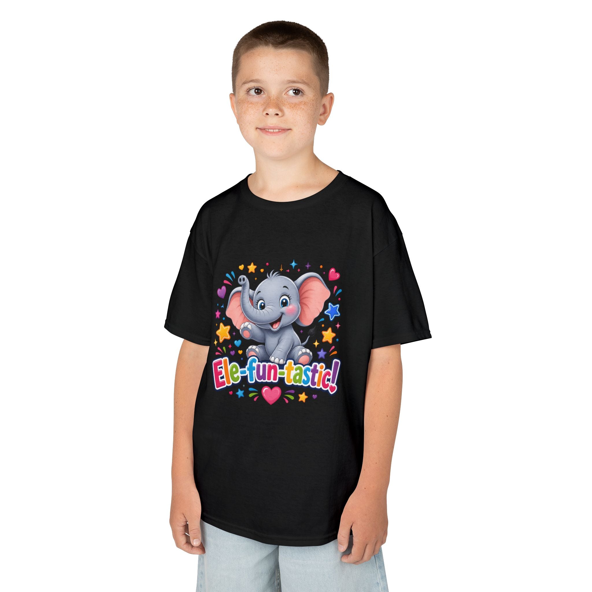 Kids T-Shirt — "Ele-fun-tastic!" Cute Elephant Graphic Tee for Toddlers, Birthday & Playtime