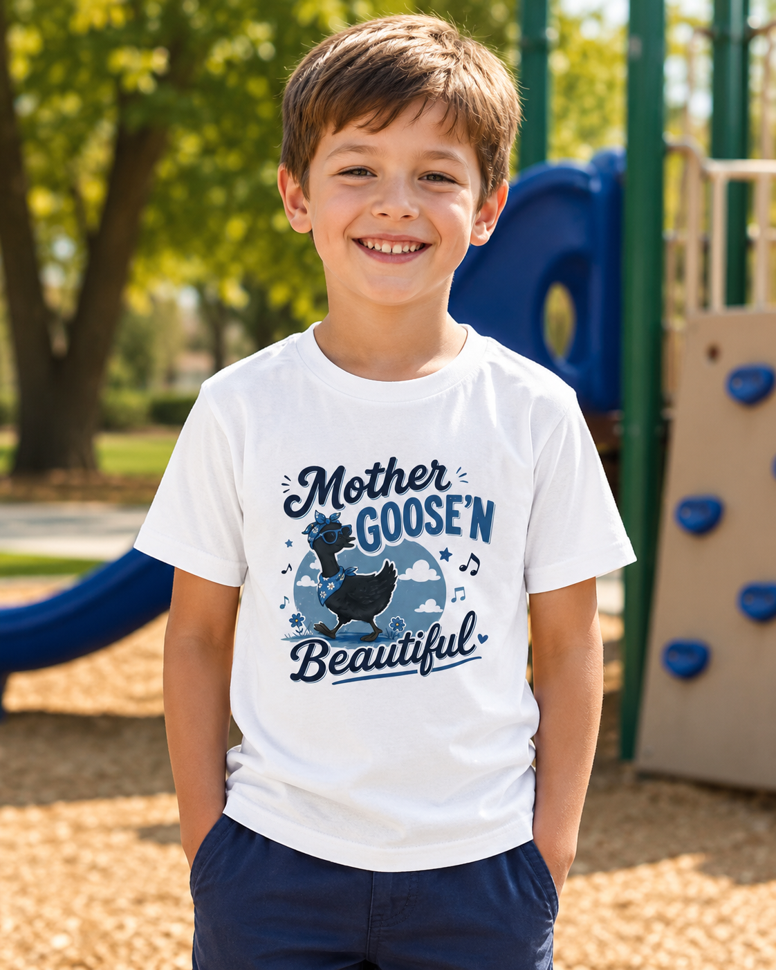 Kids T‑Shirt — "Mother Goose'n Beautiful" Nursery Rhyme Tee