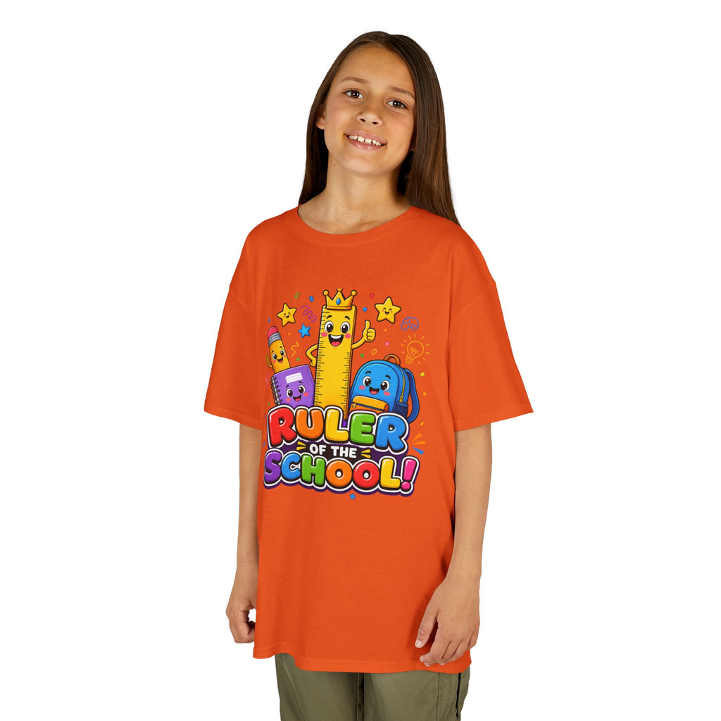 Ruler of the School kids T-Shirt | Cute School Supplies Graphic