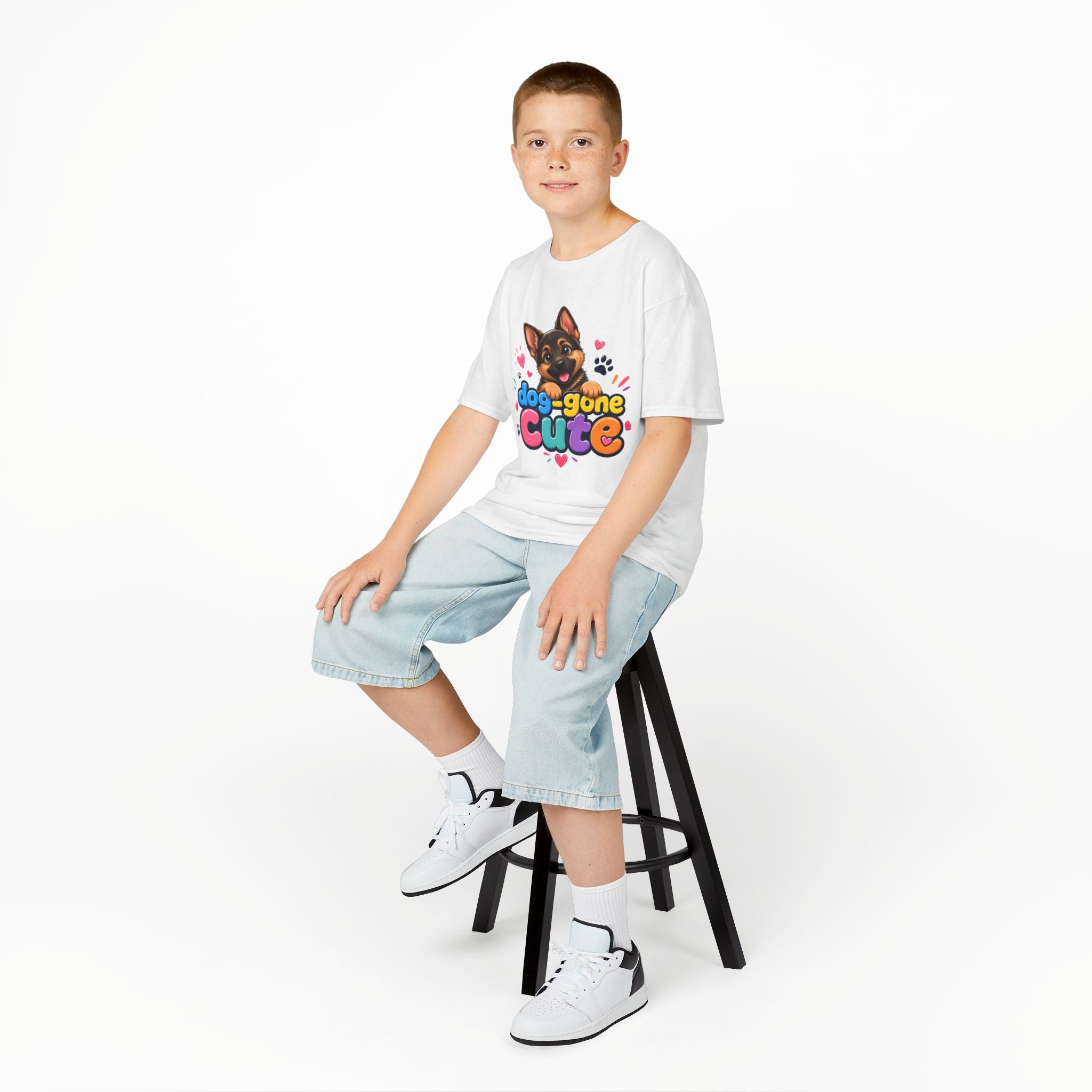 Kids T-Shirt — "Dog-Gone Cute" German Shepherd Puppy Tee