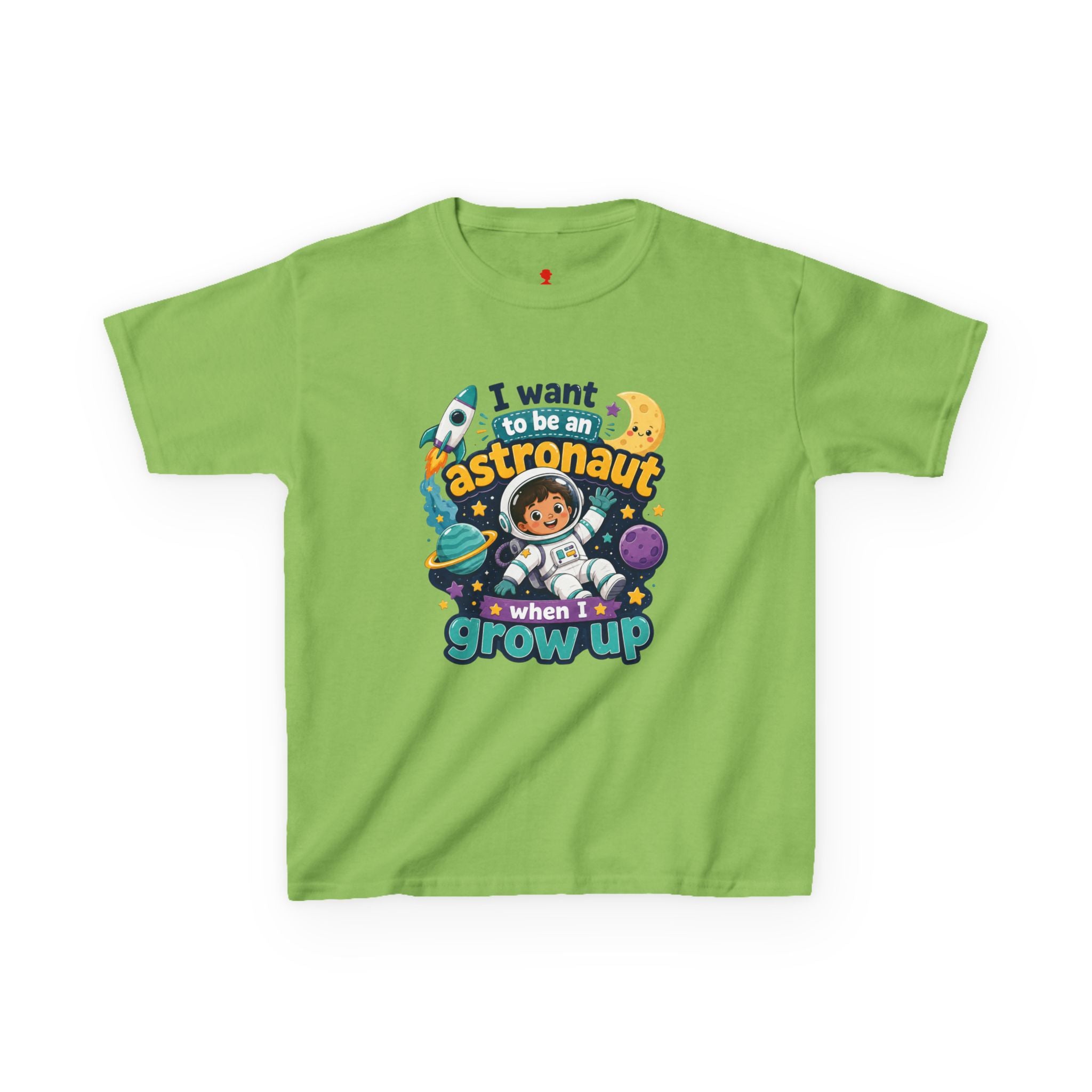 Kids Astronaut T-Shirt — "I Want to Be an Astronaut When I Grow Up" Space Tee