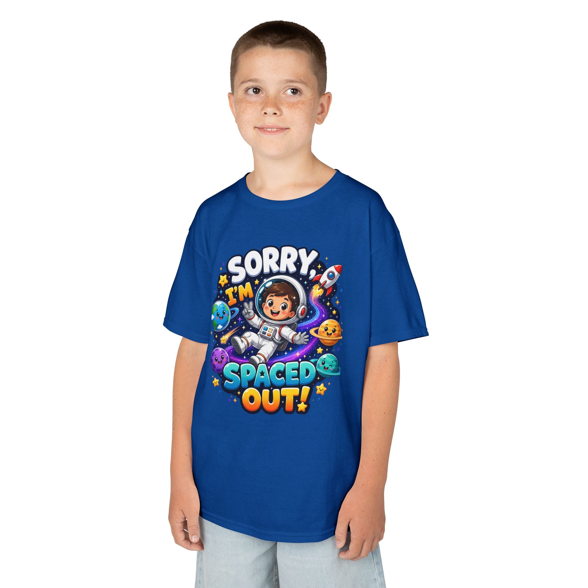Spaced Out Kids T-Shirt — "Sorry I'm Spaced Out!" Cute Space Astronaut Tee