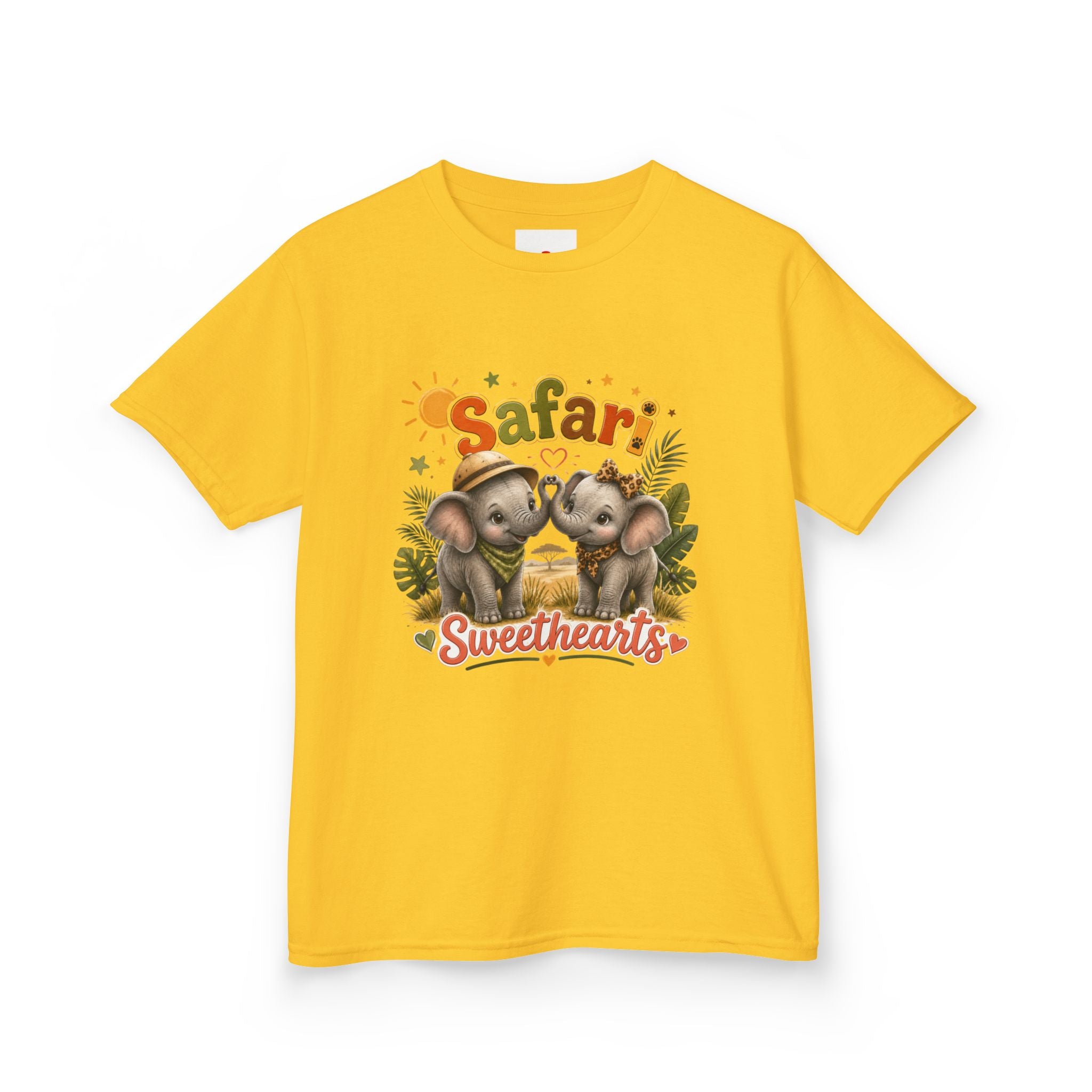 Kids Safari Sweethearts Tee — Cute Elephant Jungle Graphic T-Shirt