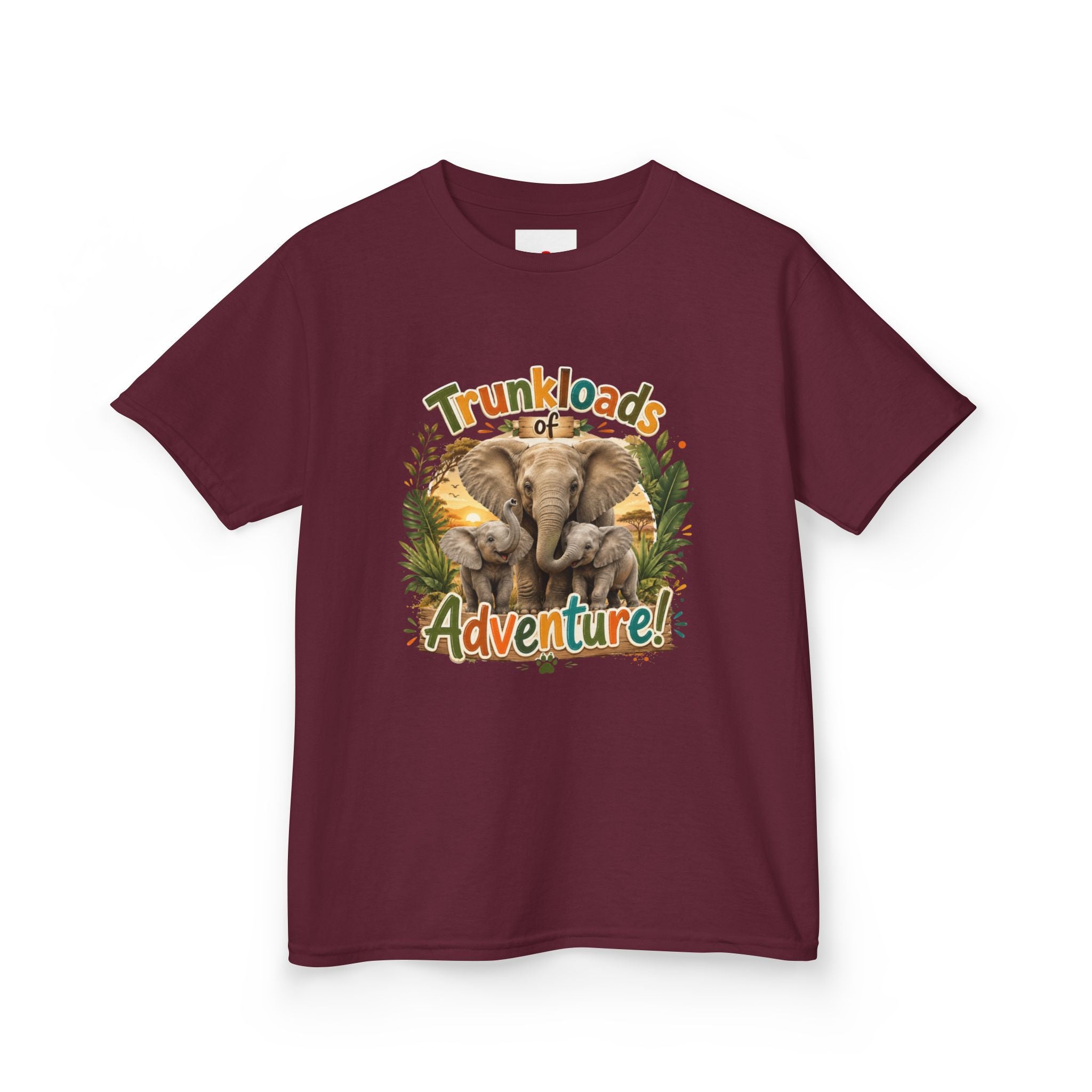 Kids Tee - "Trunkloads of Adventure" Elephant Graphic