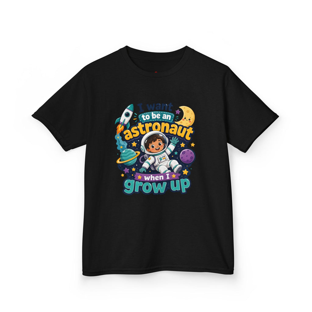 Kids Astronaut T-Shirt — "I Want to Be an Astronaut When I Grow Up" Space Tee
