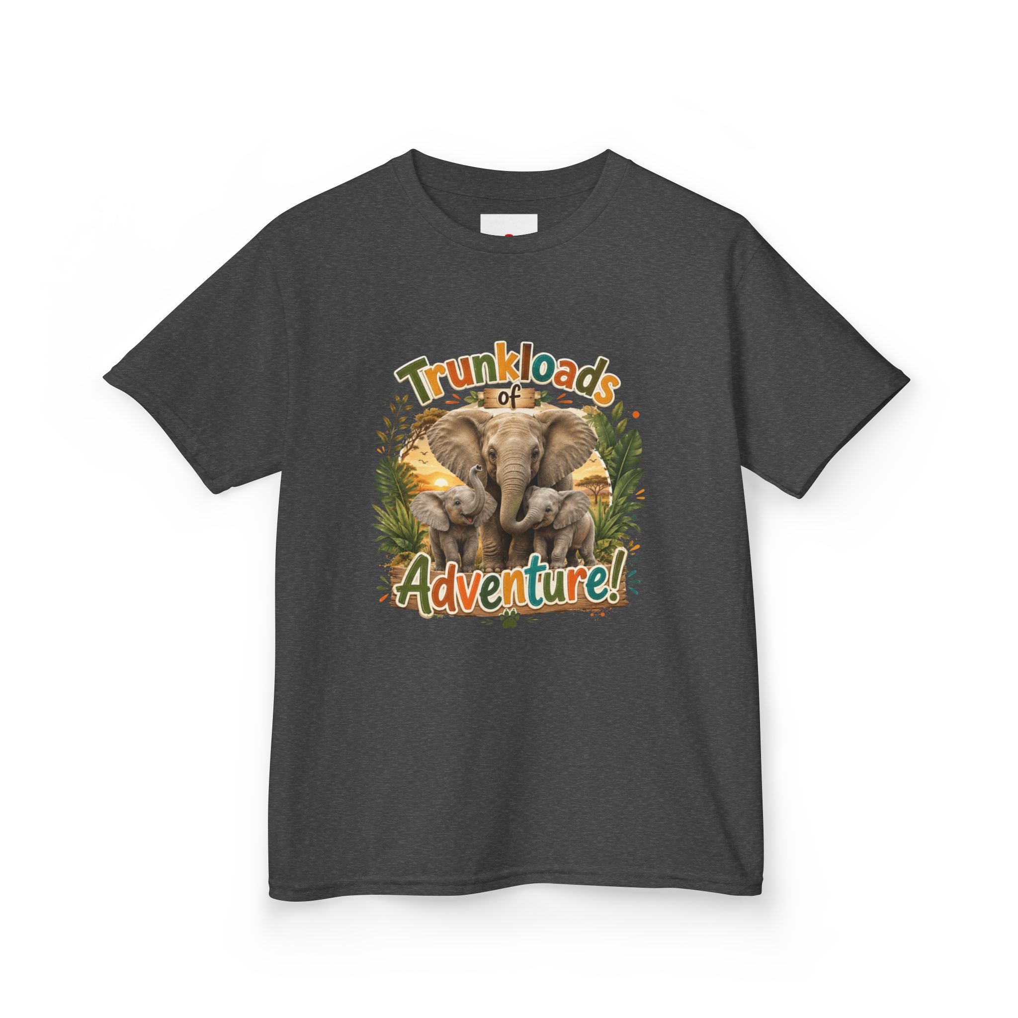 Kids Tee - "Trunkloads of Adventure" Elephant Graphic