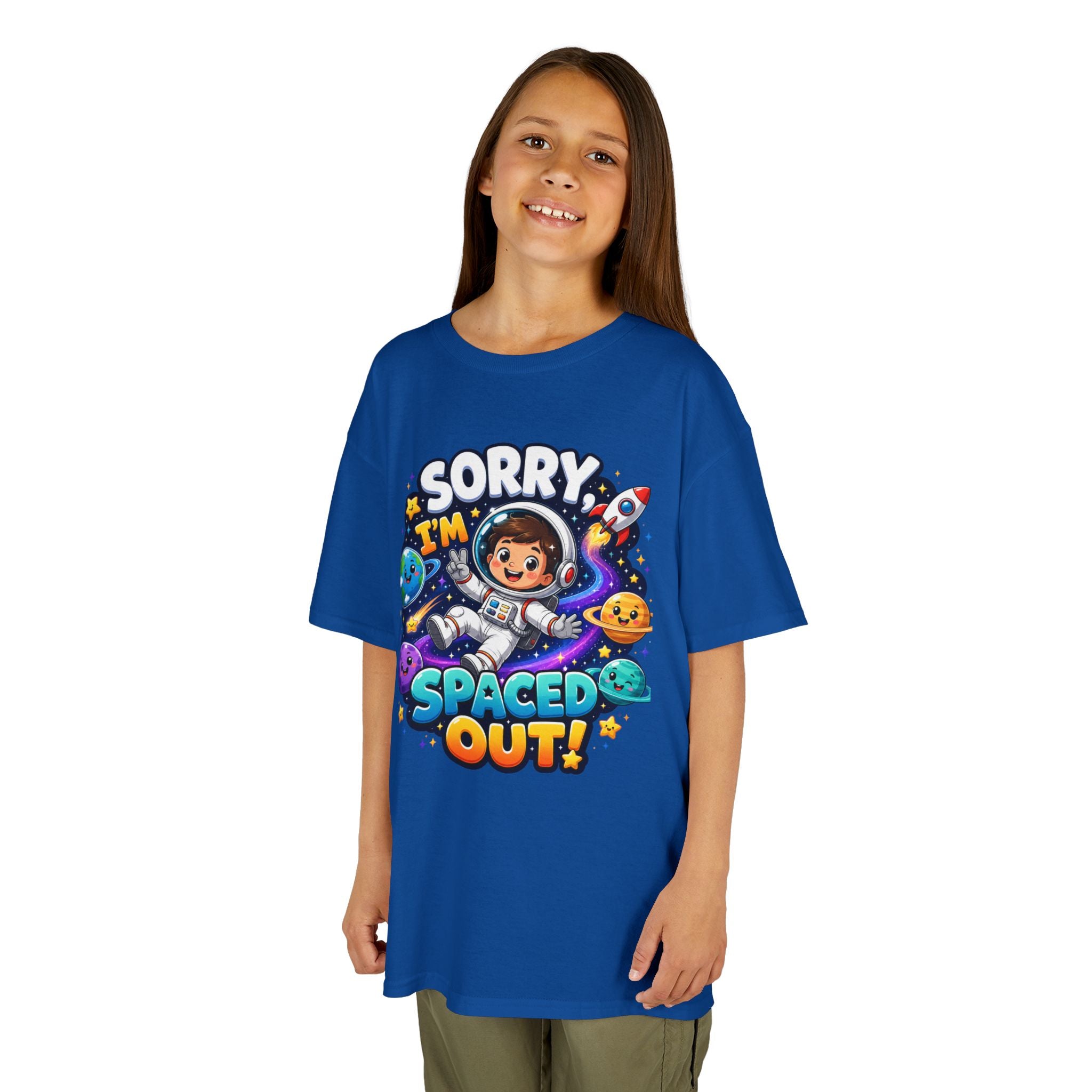 Spaced Out Kids T-Shirt — "Sorry I'm Spaced Out!" Cute Space Astronaut Tee