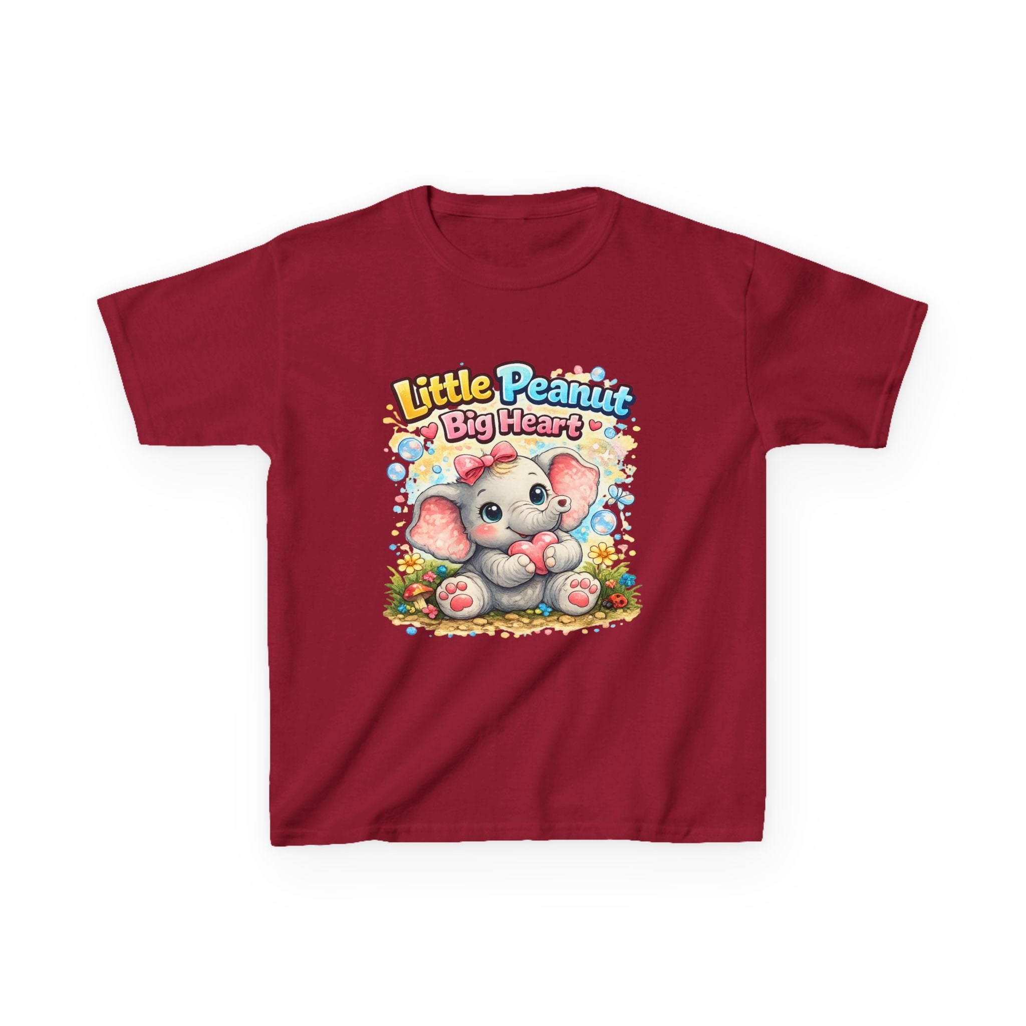 Kids Tee — "Little Peanut Big Heart" Cute Baby Elephant Shirt for Toddlers