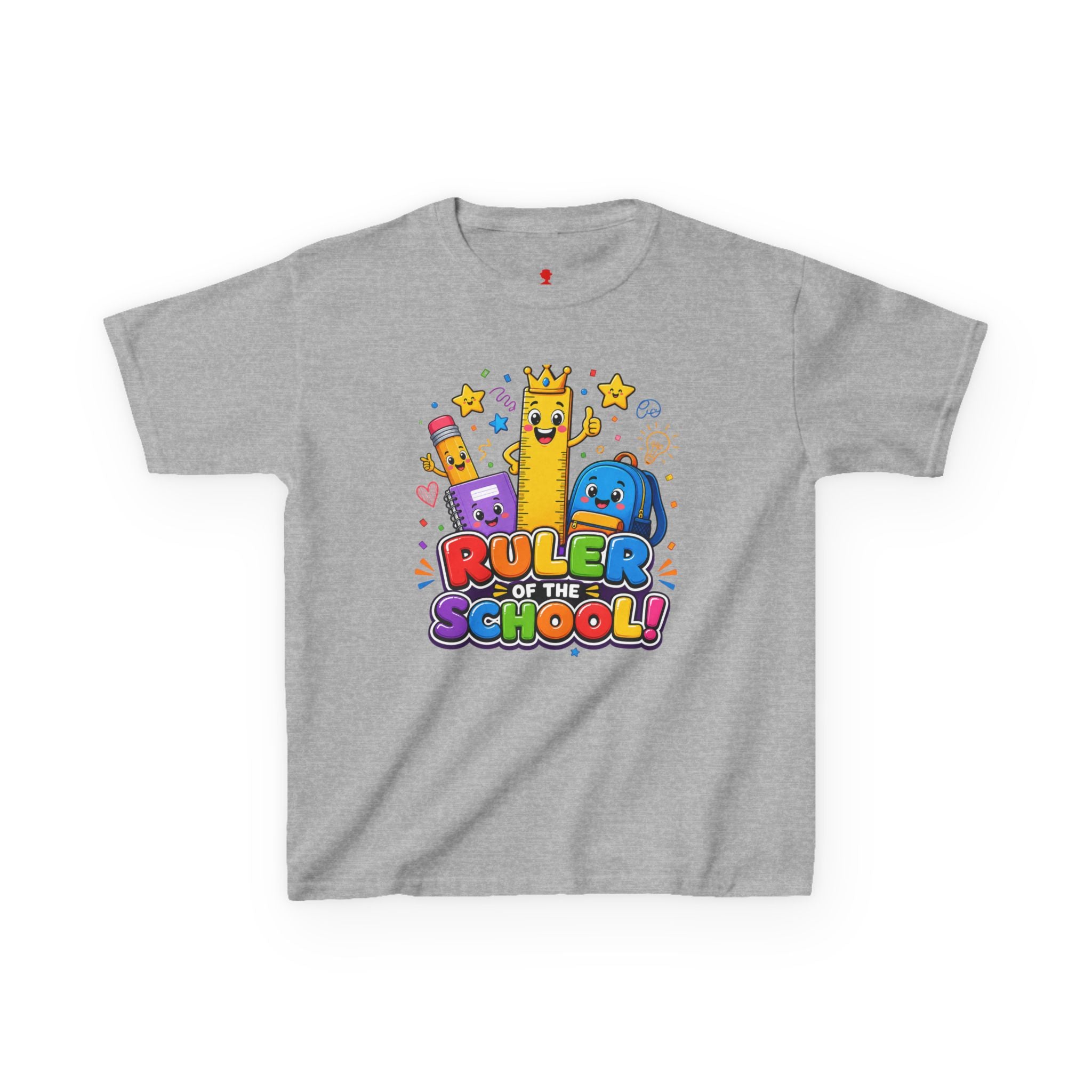 Ruler of the School kids T-Shirt | Cute School Supplies Graphic
