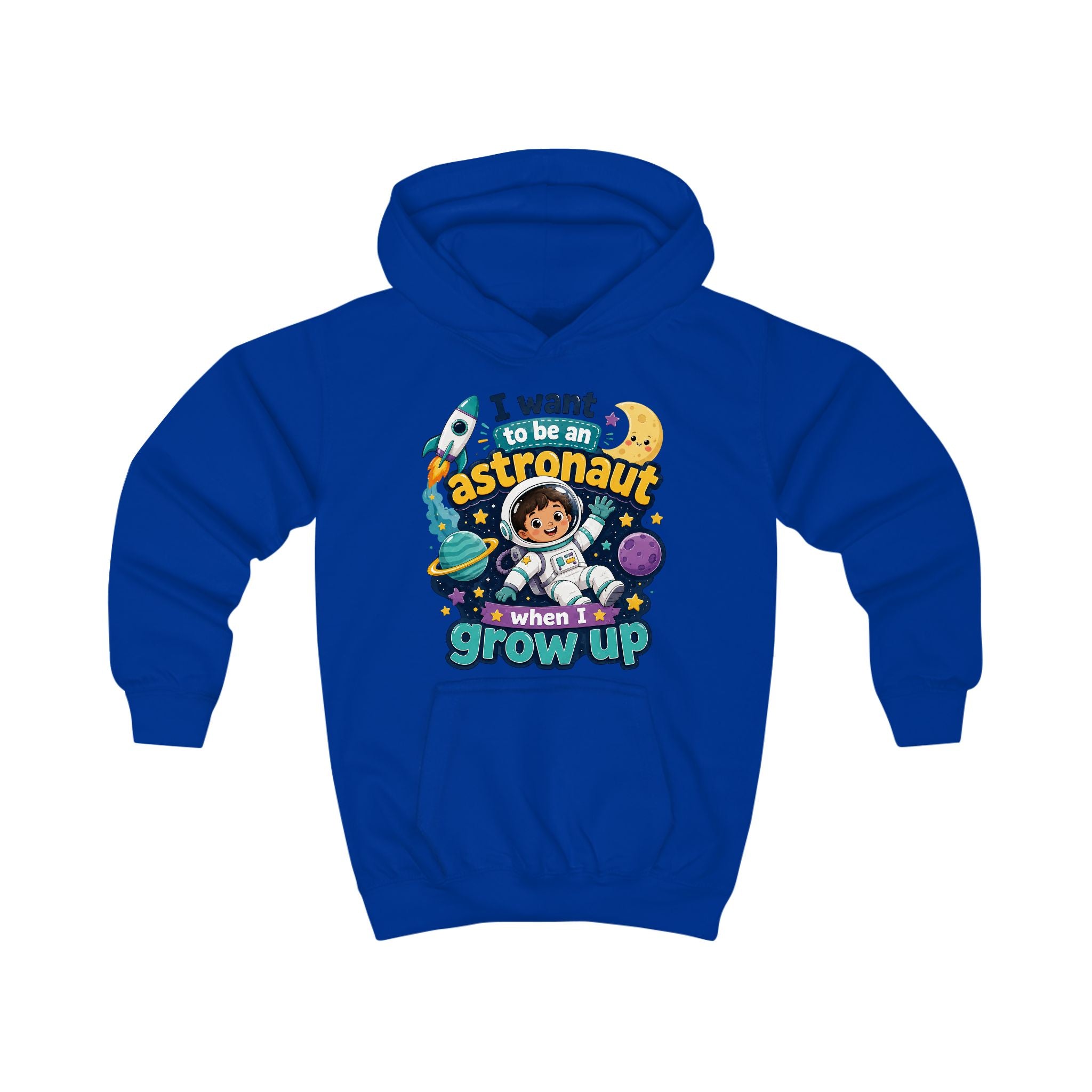 I Want to Be an Astronaut Kids Hoodie — Space Dreamer Graphic Hoodie for Boys & Girls