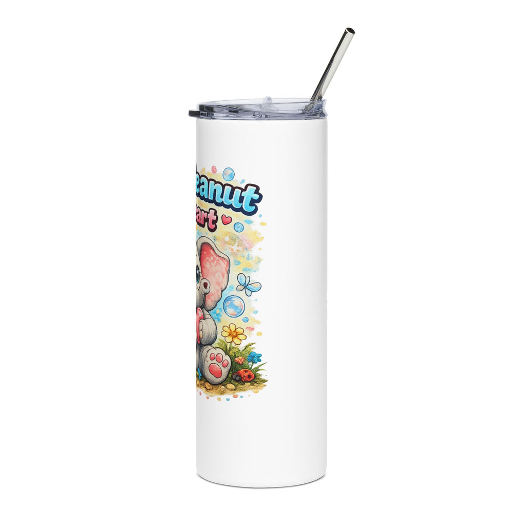 20oz Stainless Tumbler — "Little Peanut, Big Heart" Cute Baby Elephant Travel Cup