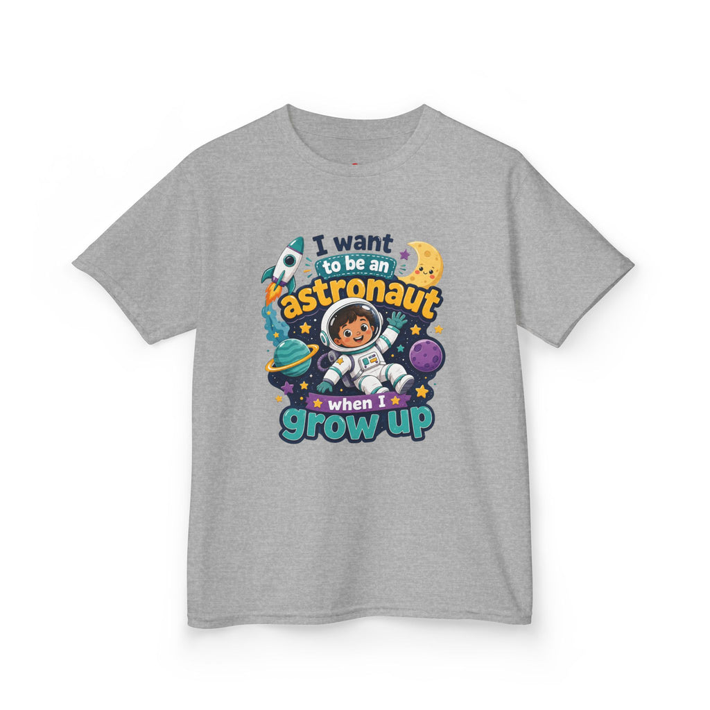 Kids Astronaut T-Shirt — "I Want to Be an Astronaut When I Grow Up" Space Tee