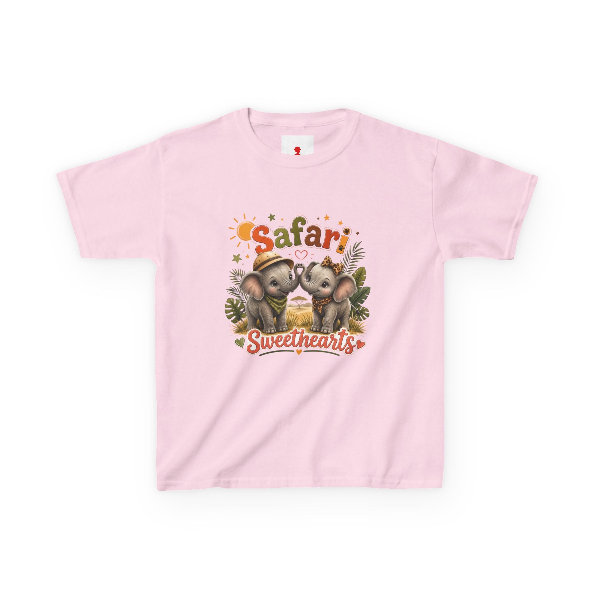 Kids Safari Sweethearts Tee — Cute Elephant Jungle Graphic T-Shirt