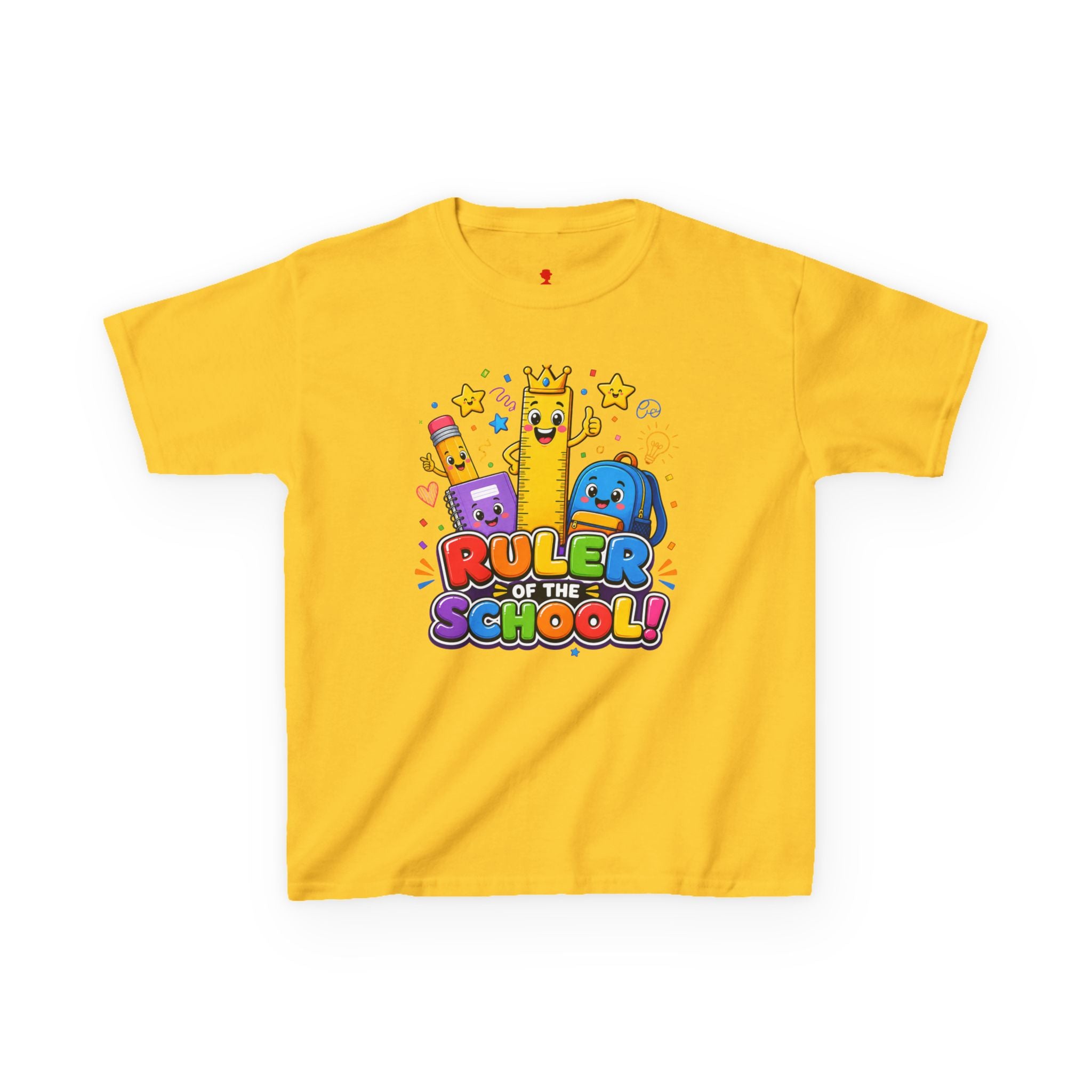 Ruler of the School kids T-Shirt | Cute School Supplies Graphic