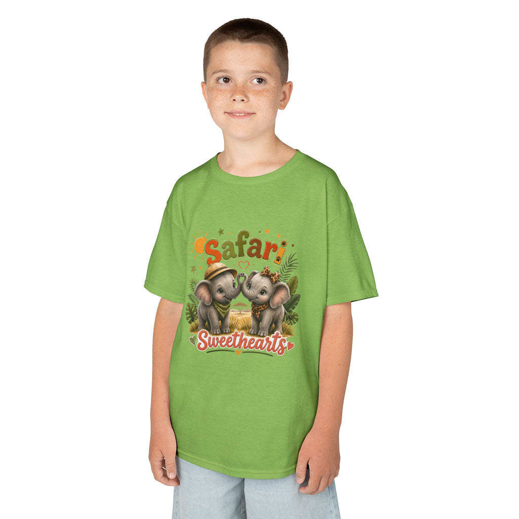 Kids Safari Sweethearts Tee — Cute Elephant Jungle Graphic T-Shirt