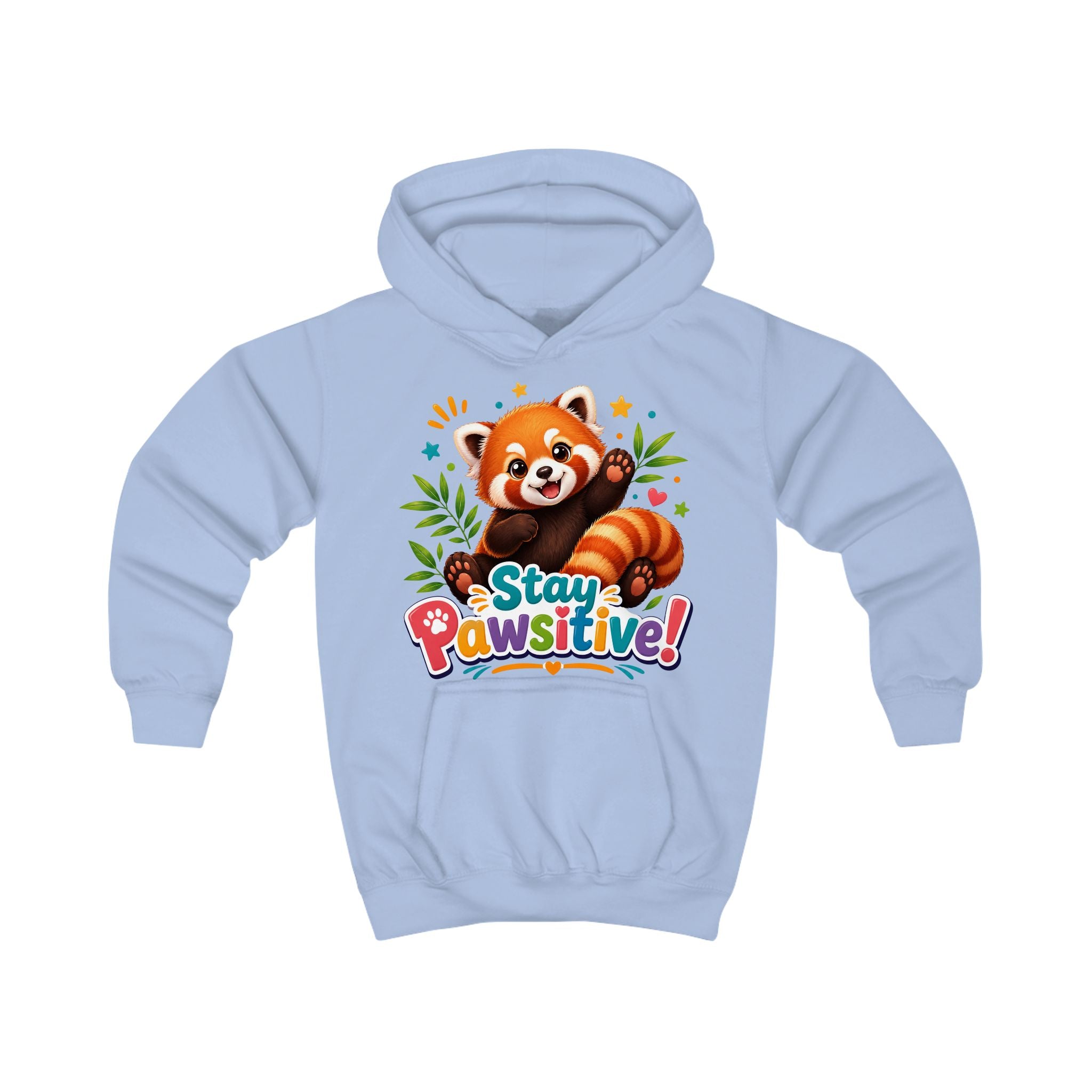 Red Panda 'Stay Pawsitive' Hoodie | Kids Animal Cute Motivational Sweatshirt