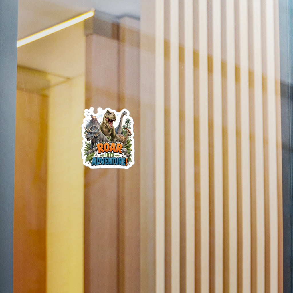 Roar Into Adventure! Dinosaur Kiss-Cut Vinyl Sticker