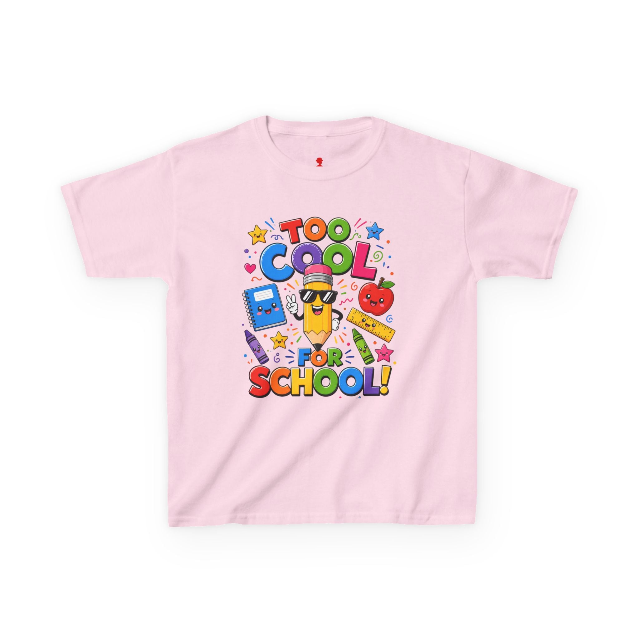Too Cool For School Kids Tee | Cute Pencil School Supplies Back to School