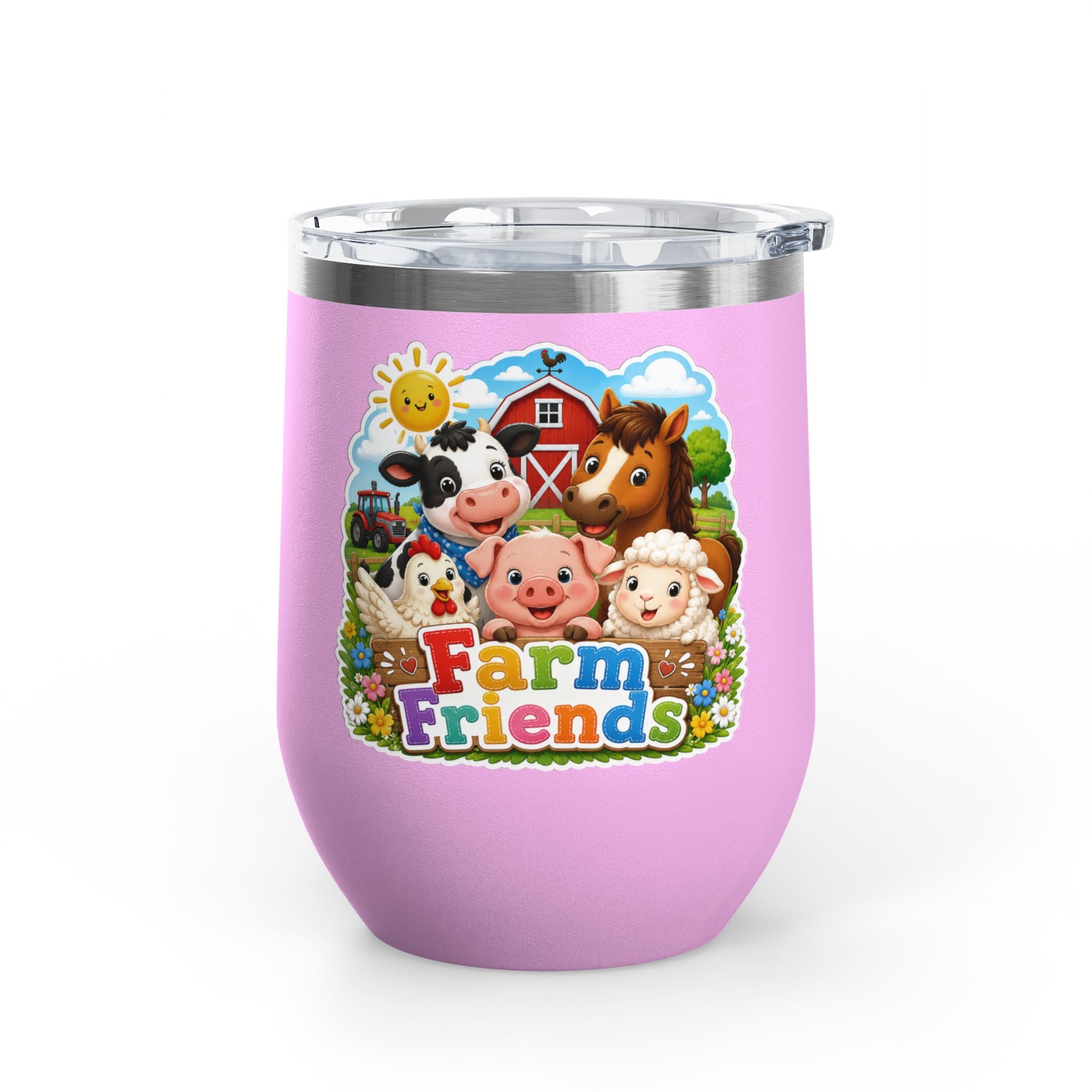 Farm Friends 12oz Tumbler — Cute Barnyard Animal Insulated Cup