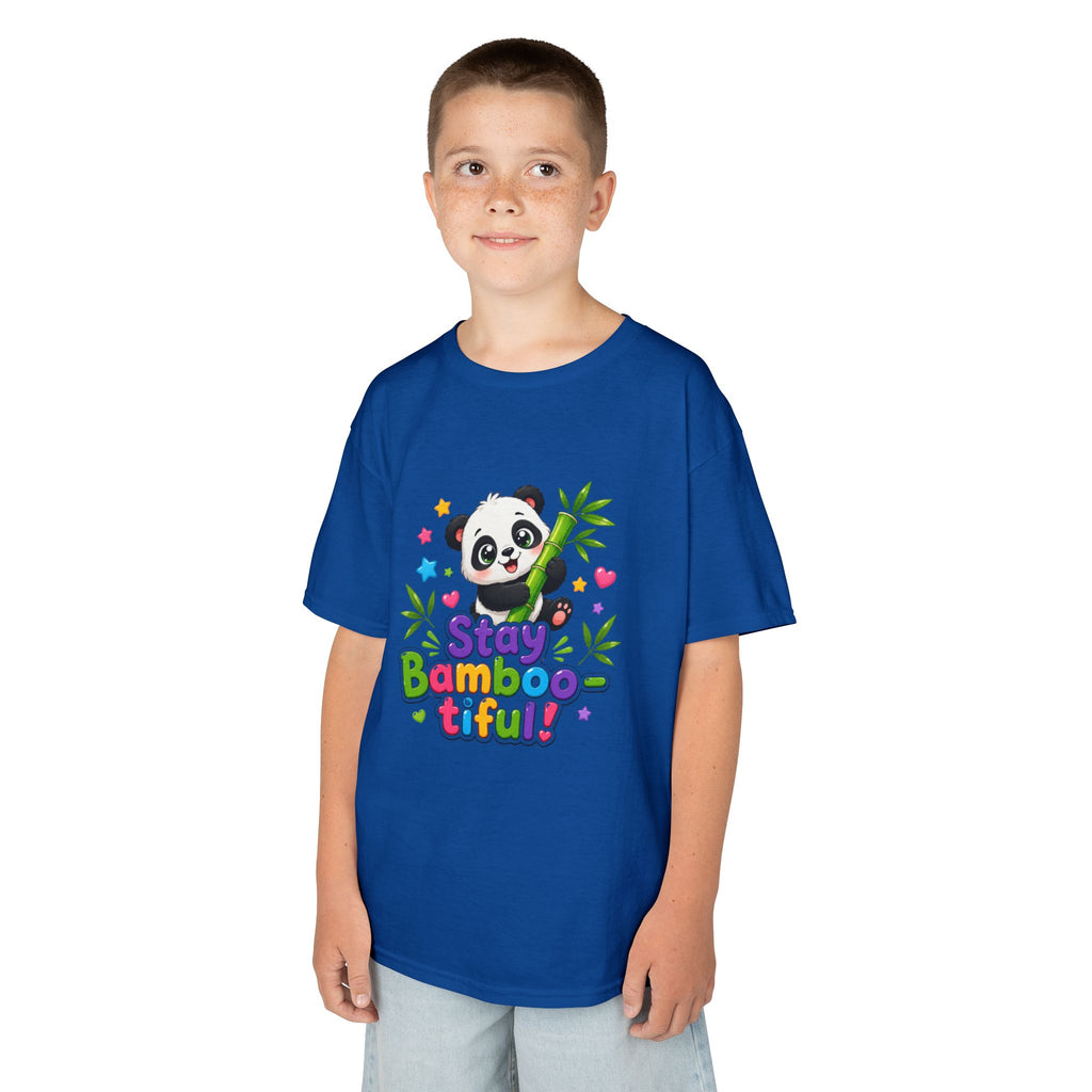 Kids Panda 'Stay Bambootiful!' T-Shirt — Cute Bamboo Forest Tee for Boys & Girls
