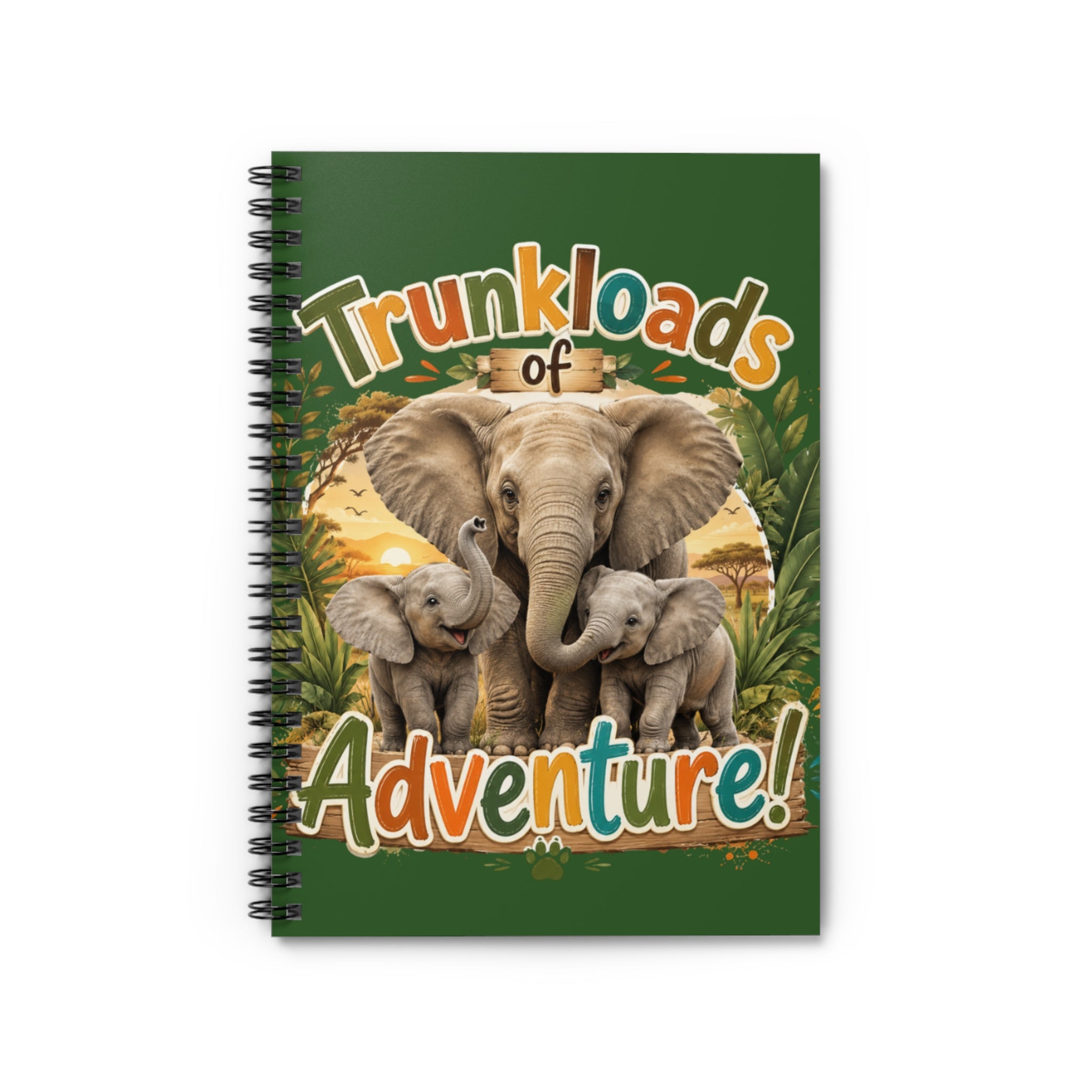 Adventure Elephant Spiral Notebook — "Trunkloads of Adventure!" Ruled Journal for Kids & Travelers