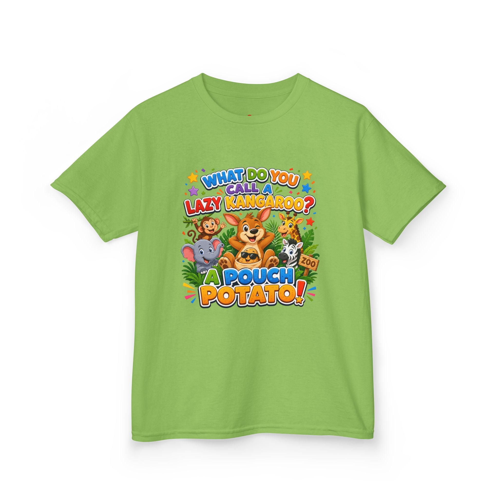 Lazy Kangaroo Pouch Potato Kids T-Shirt | Cute Animal Nursery Tee