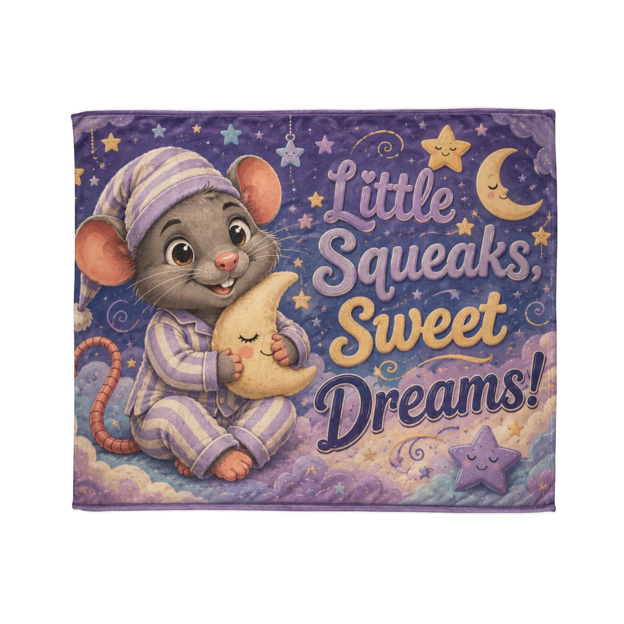 Baby Mouse 'Little Squeaks, Sweet Dreams' Plush Blanket