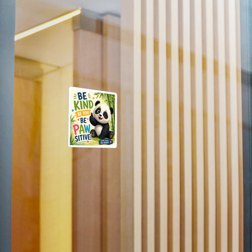 Be Kind Be Paw-sitive Panda Sticker — Cute Vinyl Decal