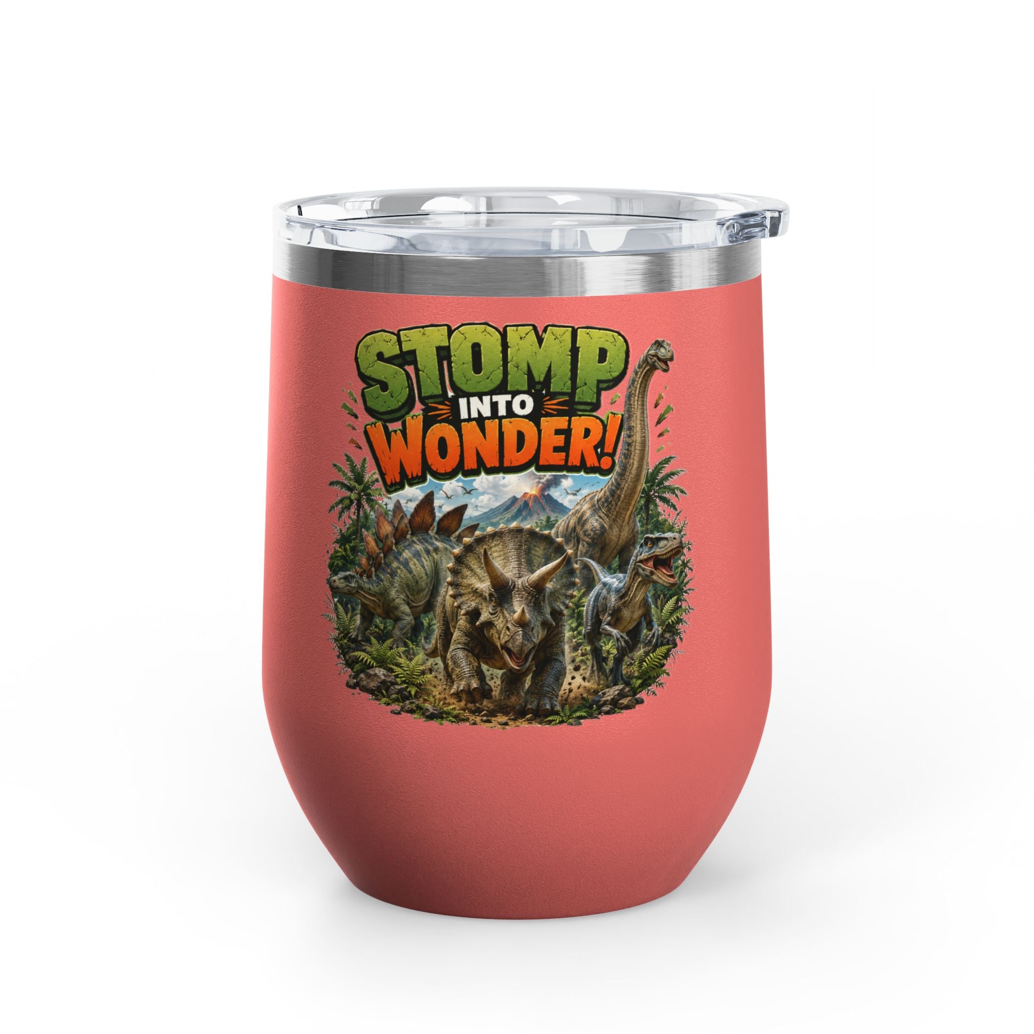 Dinosaur "Stomp Into Wonder" 12oz Tumbler