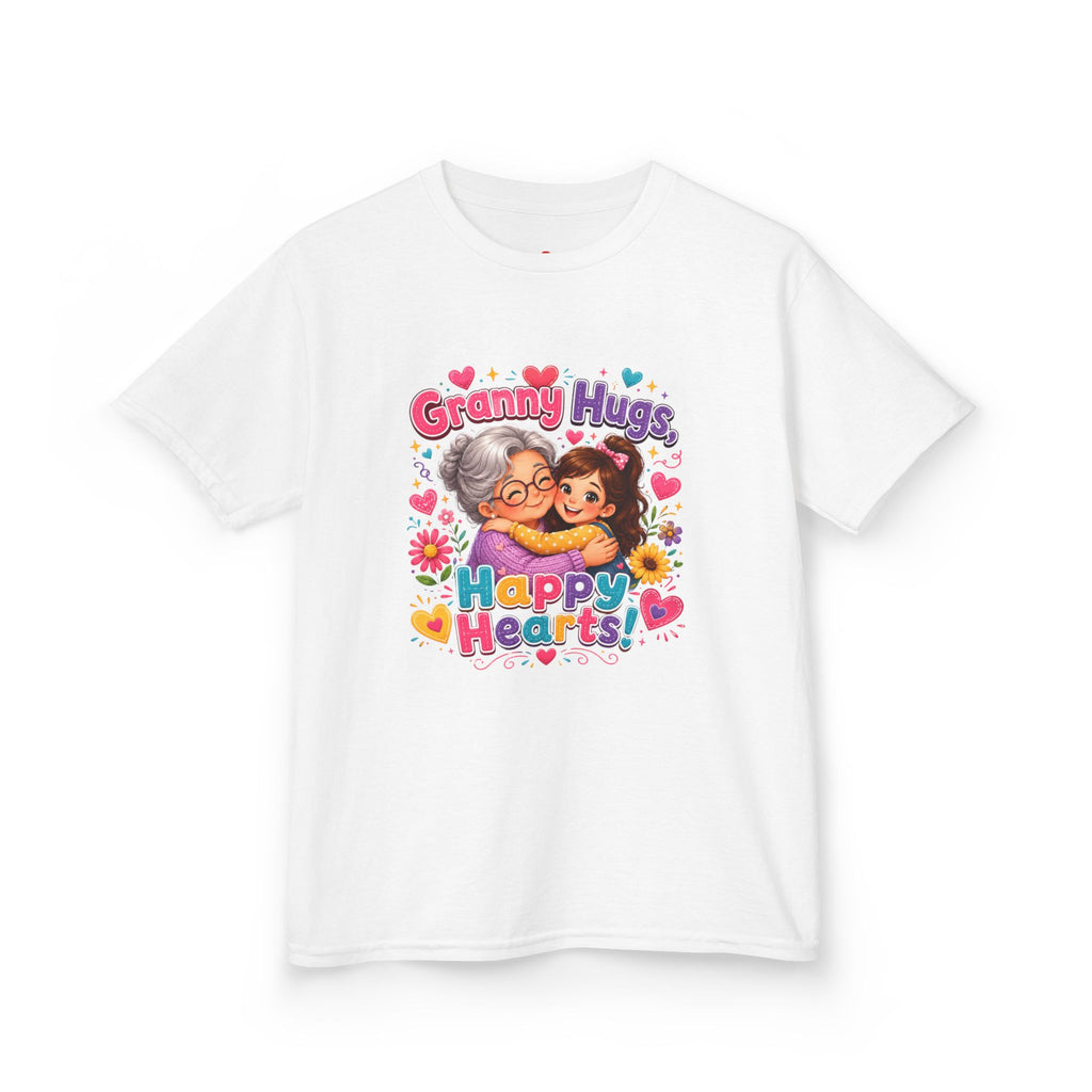 Granny Hugs Happy Hearts Tee | Grandma Grandchild Cute Illustration