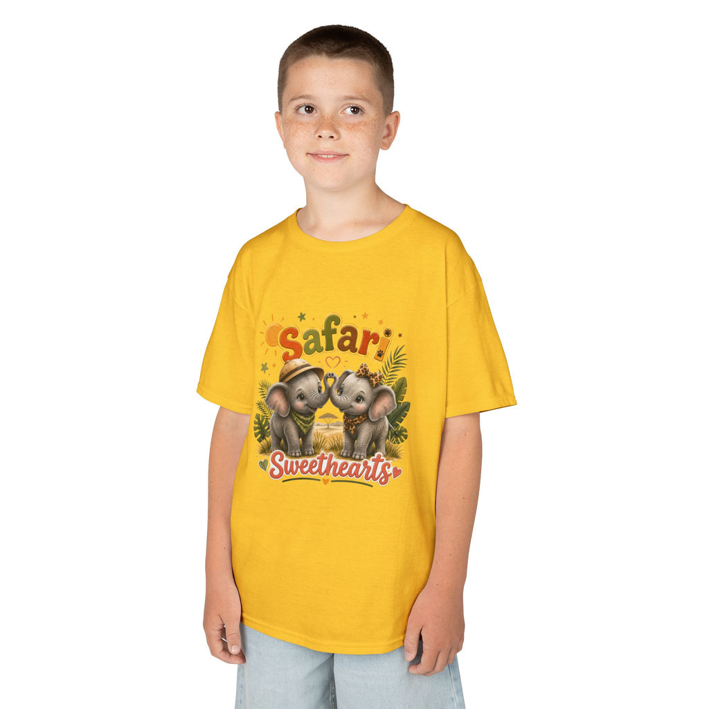 Kids Safari Sweethearts Tee — Cute Elephant Jungle Graphic T-Shirt